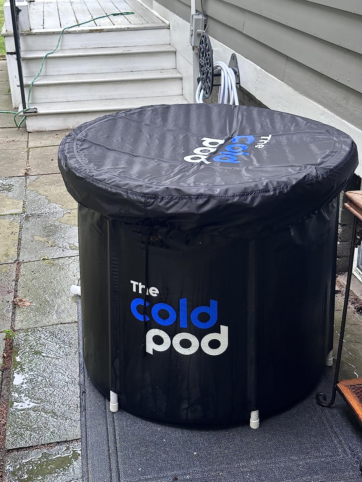 The Cold Pod Cold Plunge Tub: 85 Gal Round Tub with Full-Wrap UV-Reflective Insulation Cover Bundle for Indoor & Outdoors Use - Portable Ice Bath Tub for Athletes&Crossfitters &Wim Hof Enthusiasts customer photo 2