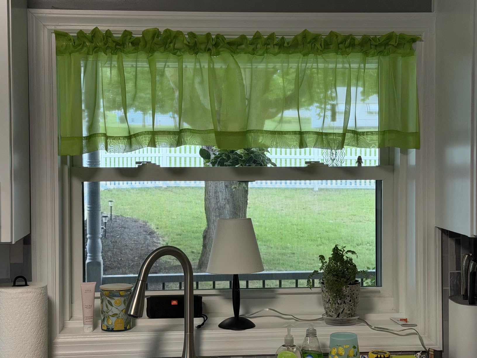 Gwine White Sheer Curtains 84 Inches Long 2 Panels Set, Light Filtering Sheer Curtains for Living Room Bedroom 59 Inch Extra Wide, Modern Voile Soft Airy Rod Pocket Drapes, 59Wx84L Inch, 2PCS, White customer photo 2