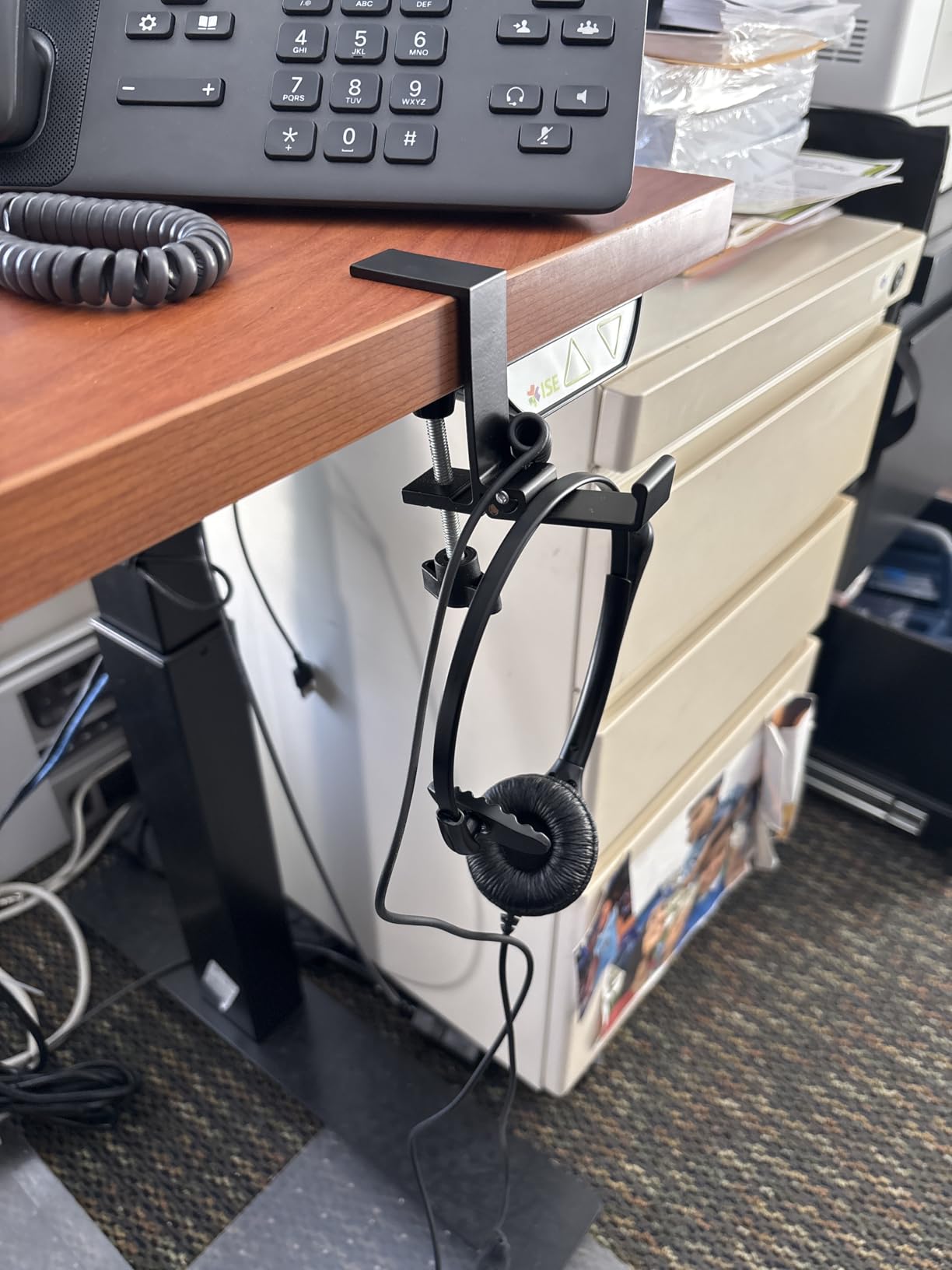 JAKO Headphone Stand for Desk, Aluminum Alloy Foldable Headphone Holder - Headset Stand Hook Mount, PC Gaming Headset Holder Under Desk Clamp for Office, Computer, Student Class Table, Handmade Table customer photo 1