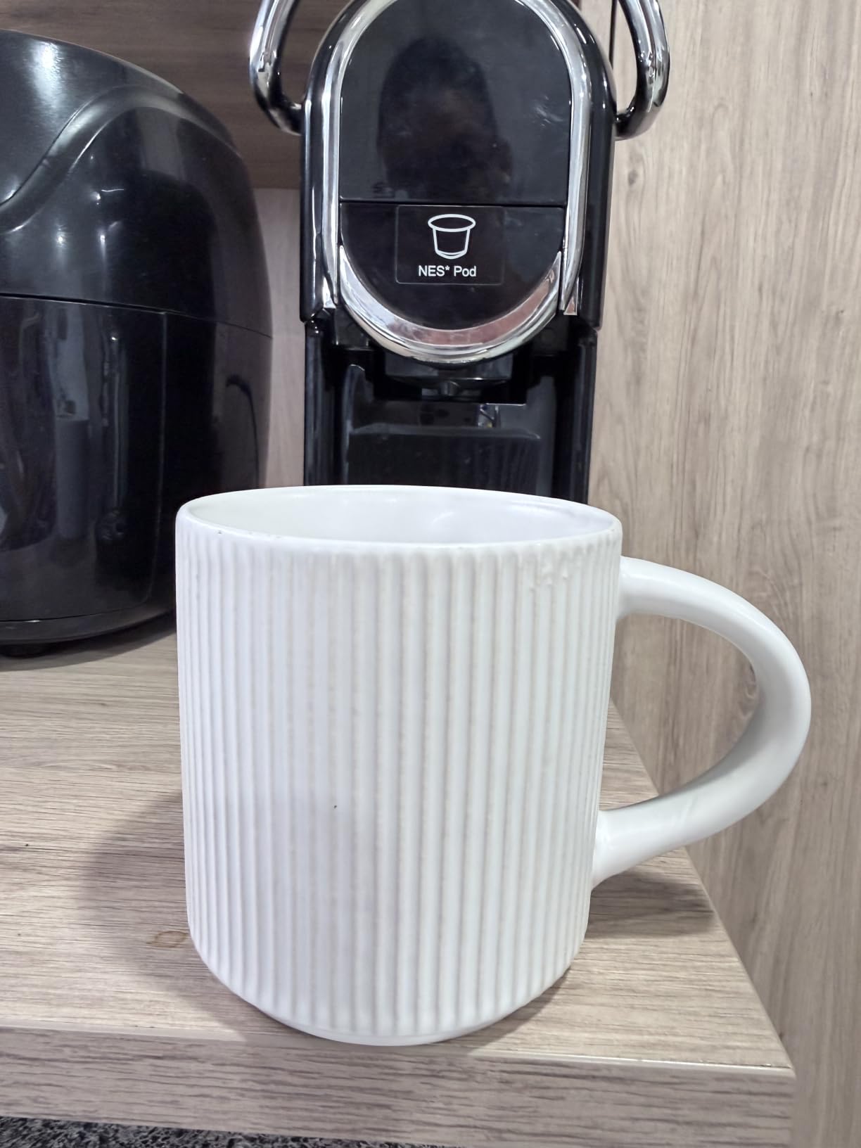 DeeCoo Matte White Coffee Mugs Set of 4, 12 Ounce Mug with Handles, Ceramic Stoneware Catering Coffee Cups, Porcelain Mugs Sets for Coffee, Tea, Hot Cocoa, Milk, Microwave and Dishwasher Safe customer photo 2