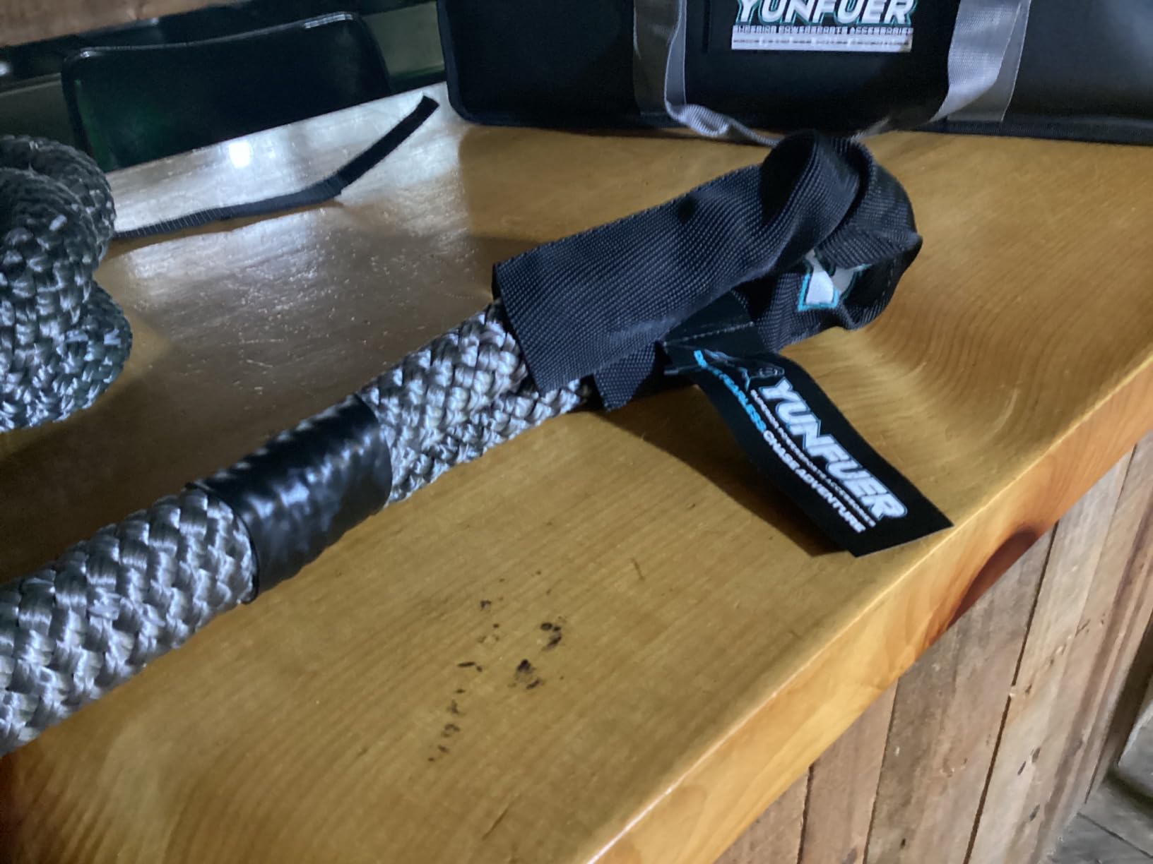 Heavy-Duty Kinetic Recovery Rope Kit - 86,000lbs, 1.5in x 30ft - Includes 2 Ultra-Strong UHMWPE Soft Shackles - 35%+ Elasticity for Off-Road Recovery, Towing & Emergency Use (Reflective) customer photo 1
