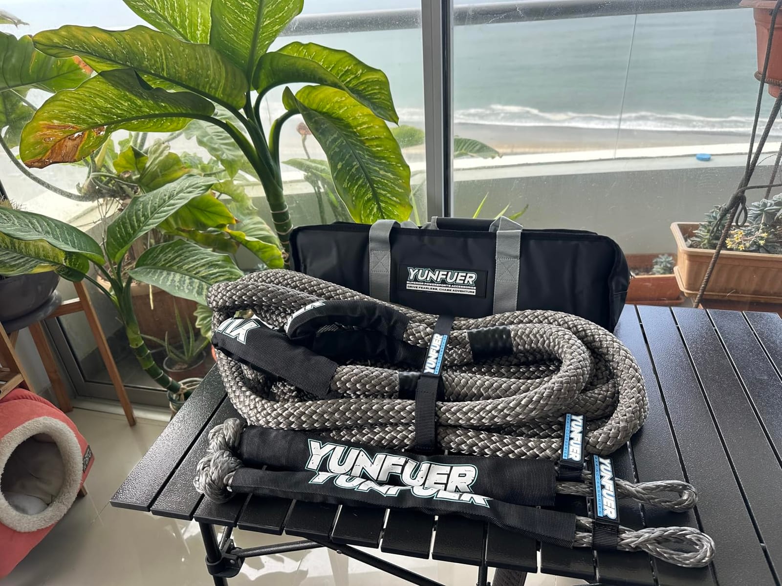Heavy-Duty Kinetic Recovery Rope Kit - 86,000lbs, 1.5in x 30ft - Includes 2 Ultra-Strong UHMWPE Soft Shackles - 35%+ Elasticity for Off-Road Recovery, Towing & Emergency Use (Reflective) customer photo 2