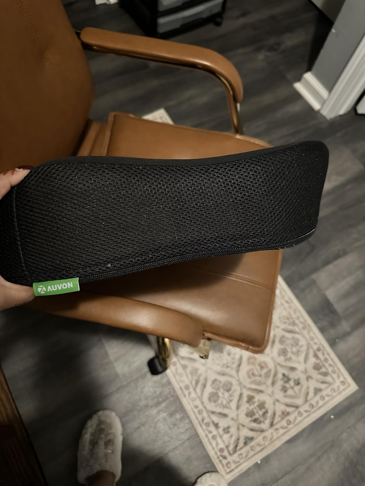 AUVON Ergonomic Donut Pillow Seat Cushion for Hemorrhoid & Tailbone Pain Relief, Thick Memory Foam Chair Cushion with Firm Support customer photo 2
