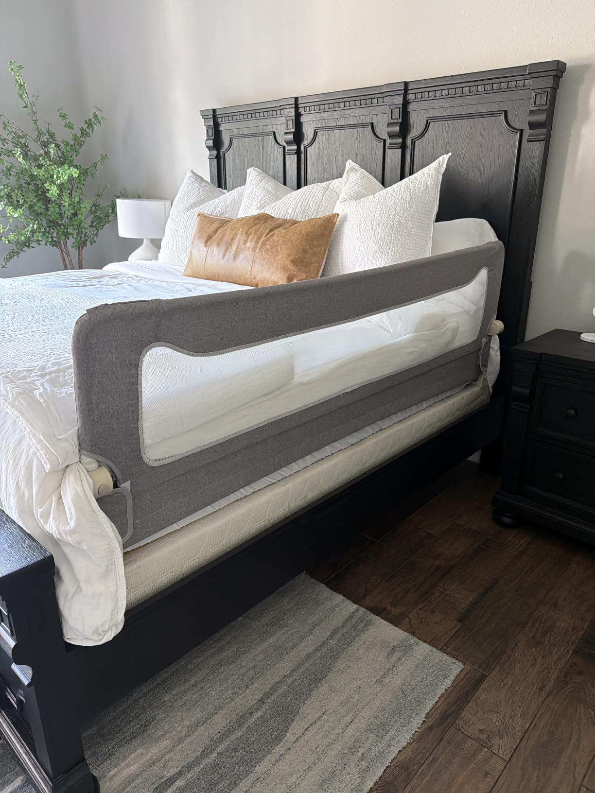 Foldable Bed Rail for Toddlers, 71in Reinforced Carbon Steel Frame&Connectors, Breathable Cationic Fabric - Safety Toddler Bed Rails for Queen, King, Twin, Full, No-Tool Setup customer photo 2