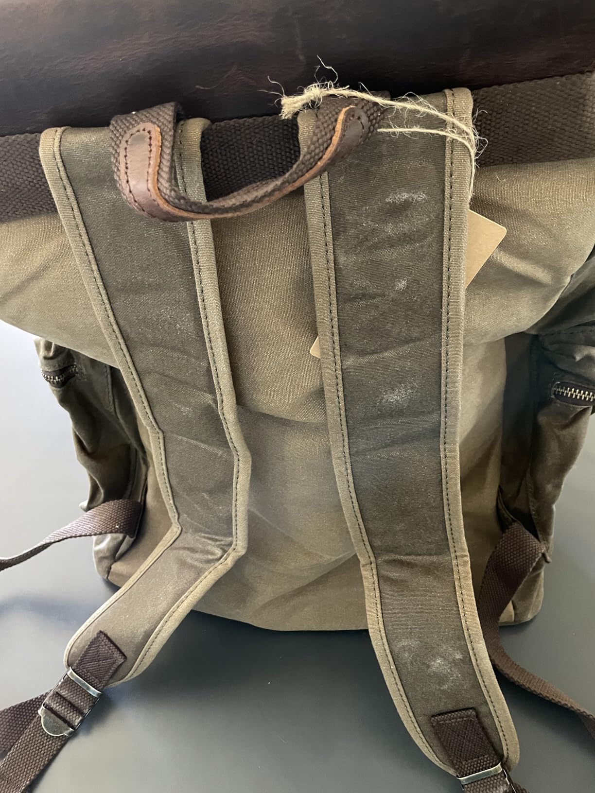Vintage Waxed Canvas Backpack Casual customer photo 1