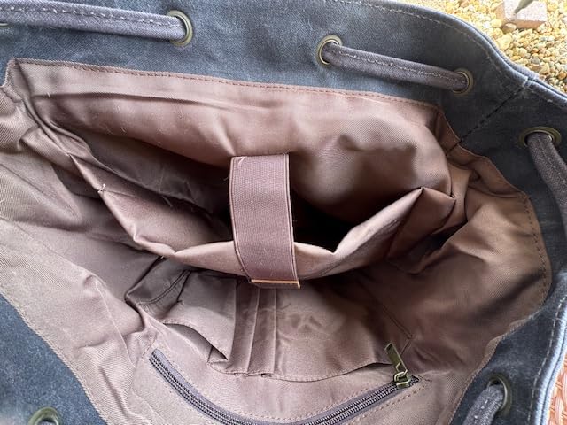 Vintage Waxed Canvas Backpack Casual customer photo 2