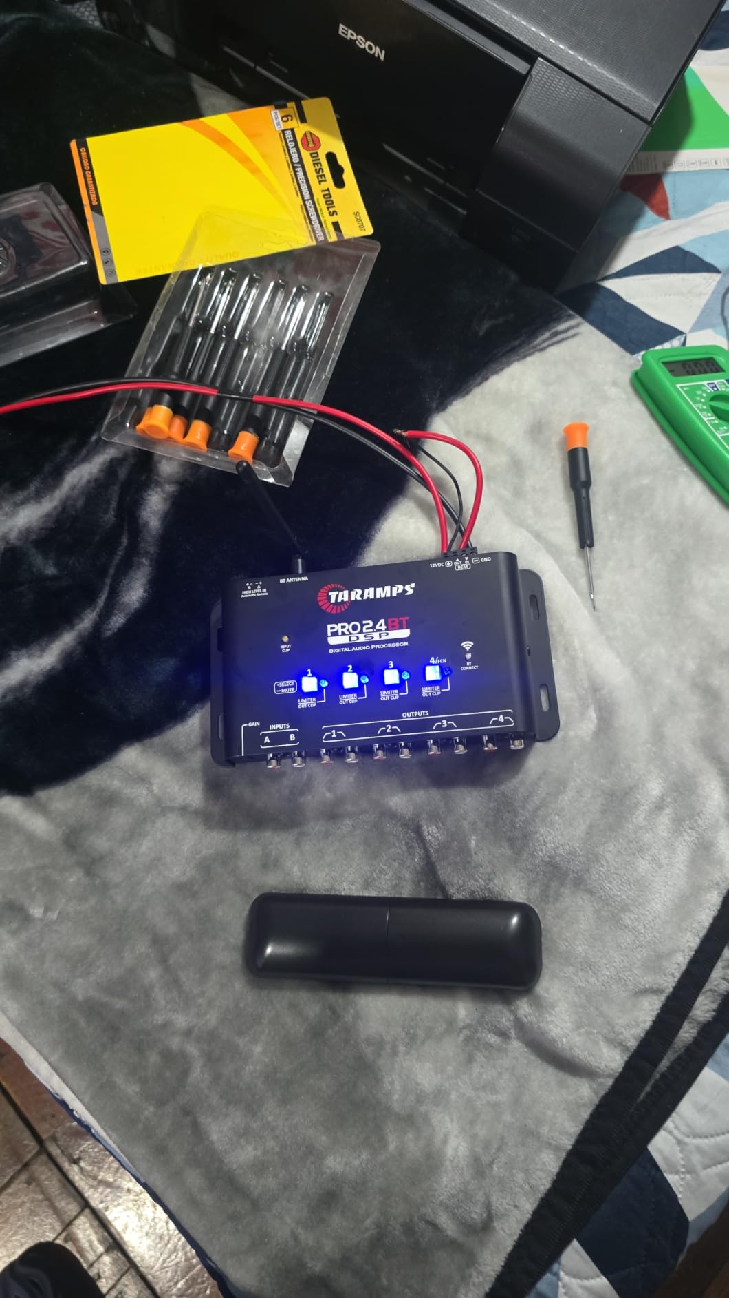 Taramps Pro 2.4 BT Bluetooth DSP Crossover Full, Digital Signal Processor, Car Audio Equalizer with App, Gain up to 9V, 15 Band Graphic Equalization, 12 preset EQ, 2 in and 4 Out, High Level Input customer photo 1