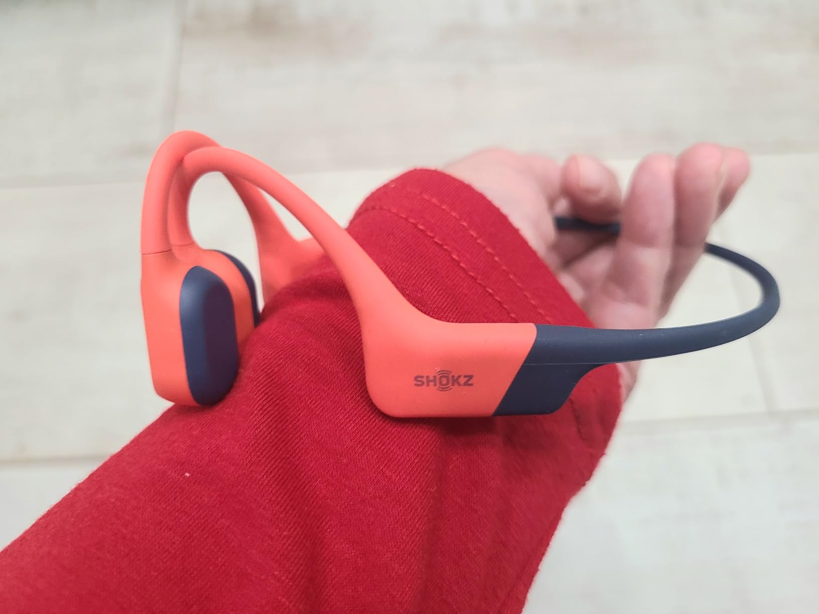 SHOKZ OpenSwim Pro - Open-Ear Bluetooth & MP3 Bone Conduction Sport Headphones, Swimming Headphones, IP68 Waterproof, White customer photo 1