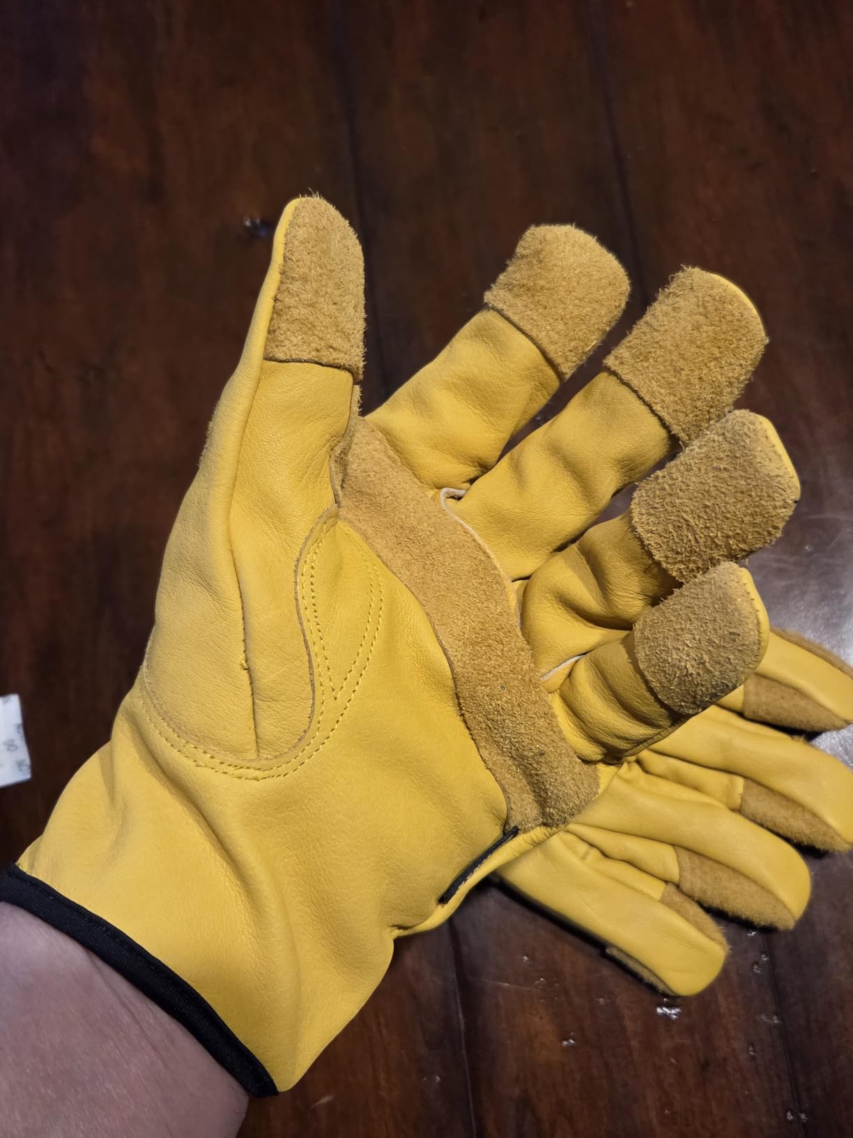 Schwer Pro Max ANSI A9 Cut Resistant Leather Work Gloves, PM3401, L customer photo 1