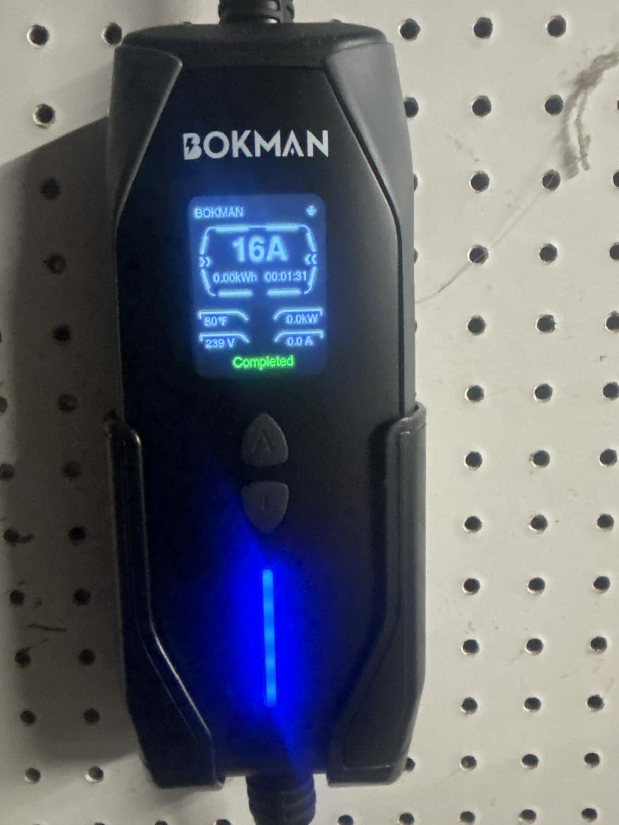 bokman Portable Level 1&2 EV Charger, 16A 20ft, NEMA 6-20P/5-15 Adapter customer photo 2