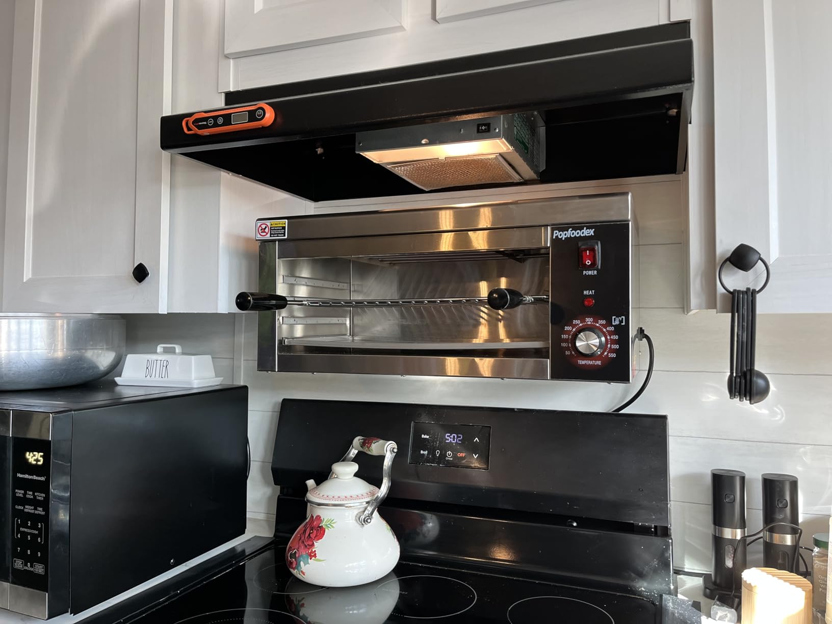Salamander Broiler, 1500W Electric Cheese Melter w/ 550°F Heating and Stainless Steel Body, Commercial Broiler w/ Removable Crumb Tray, Salamander Grill For Pizza, Grill Steaks, Sandwiches customer photo 1
