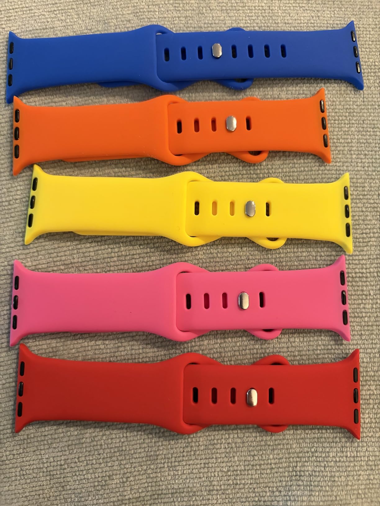 6 Pack Sport Band Compatible with Apple Watch Bands for Women Men, 38mm 40mm 41mm 42mm 44mm 45mm 46mm 49mm, Silicone Strap iWatch Band for Series 11 10 9 Ultra 8 7 6 5 4 SE 3 2 1 customer photo 1