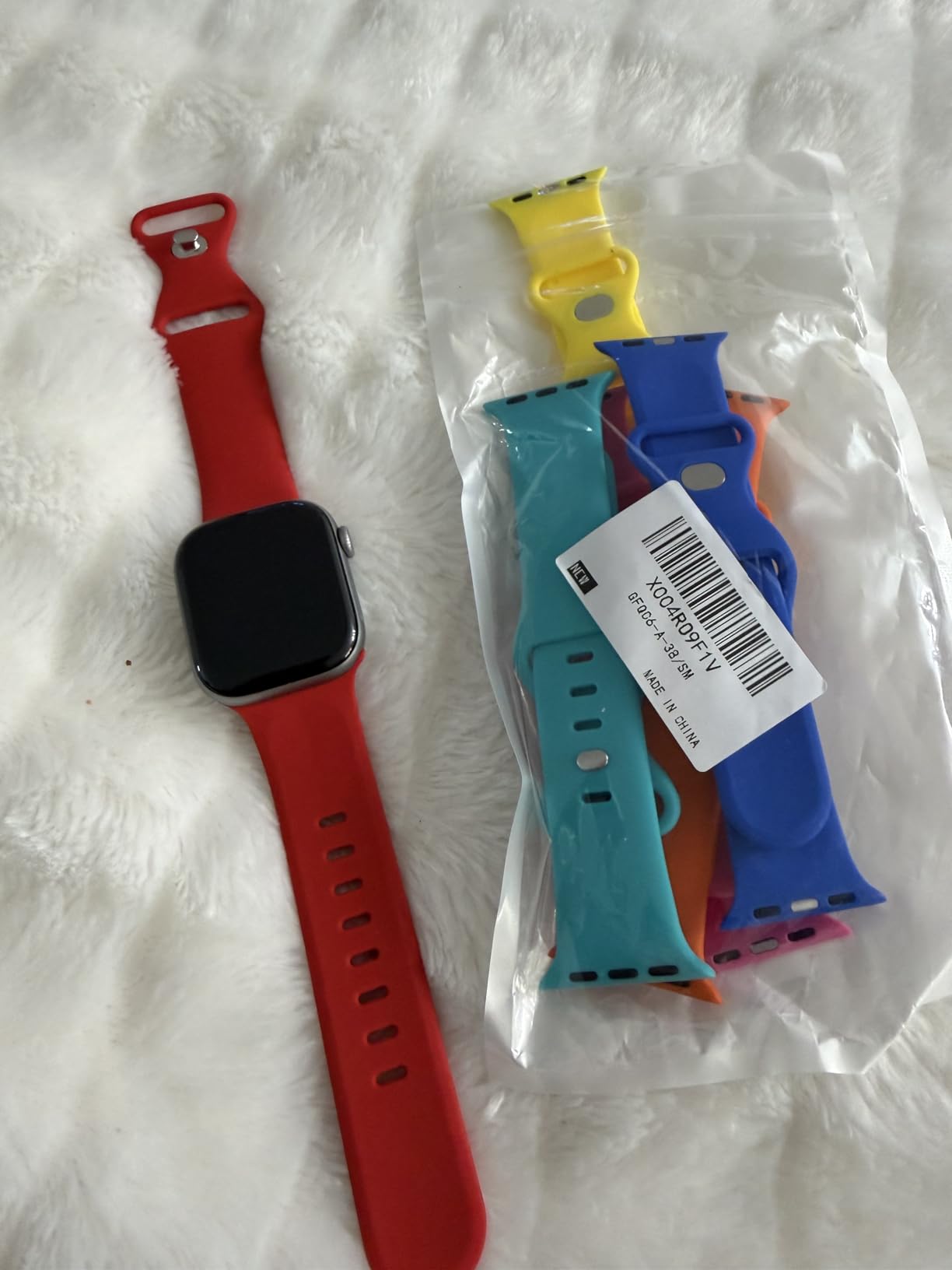 6 Pack Sport Band Compatible with Apple Watch Bands for Women Men, 38mm 40mm 41mm 42mm 44mm 45mm 46mm 49mm, Silicone Strap iWatch Band for Series 11 10 9 Ultra 8 7 6 5 4 SE 3 2 1 customer photo 2
