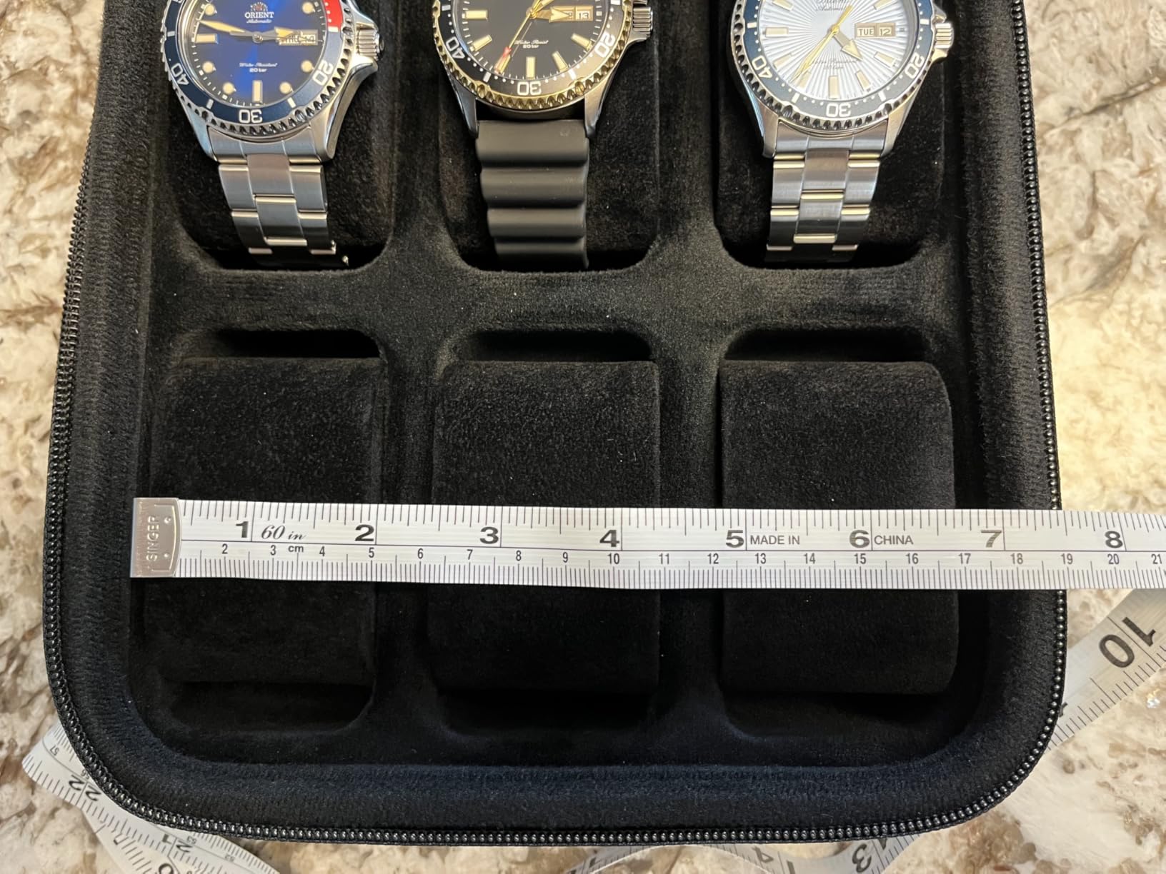 ProCase 6-Slot Travel Watch Case for Men, Hard Shell Storage Box - Black | Travel Watch Box for Watch Bracelet Accessories, Zippered Organizer Bag Fathers Day Gift for Dad customer photo 2