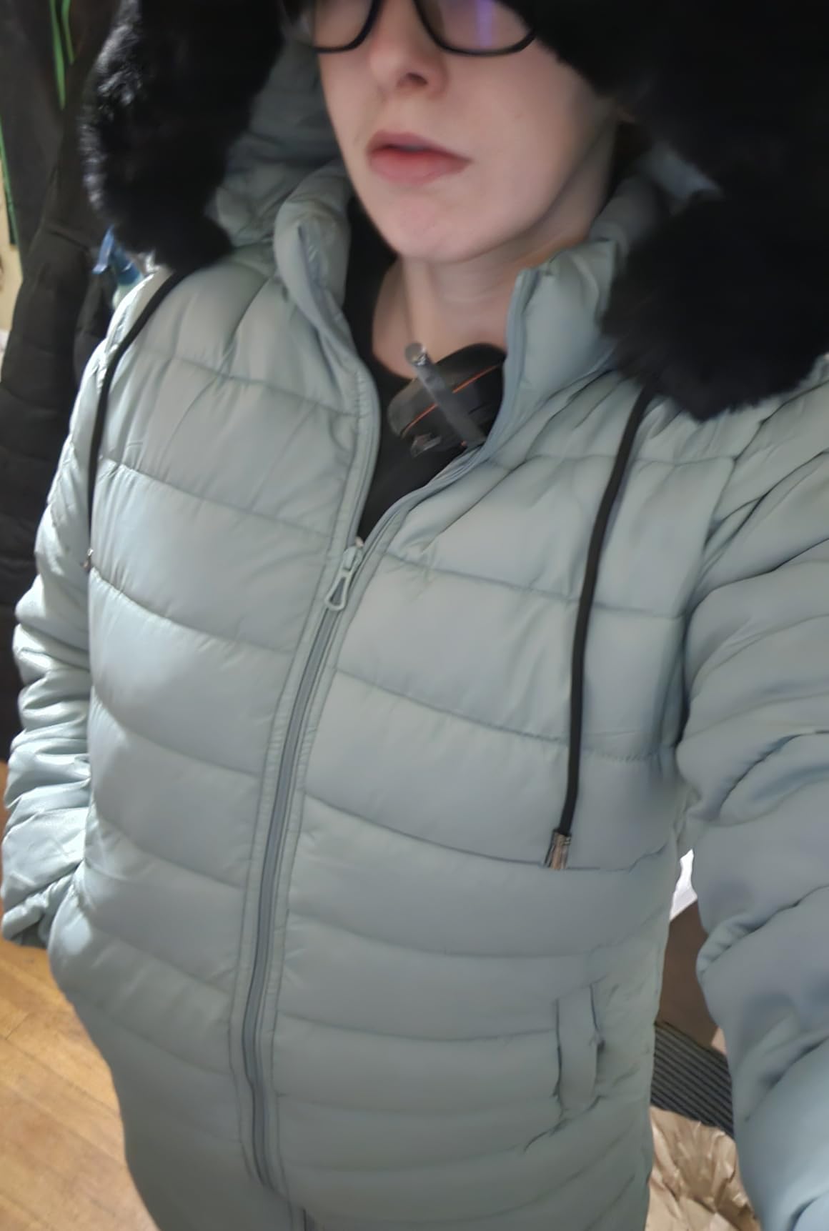GOLDLADIES Women's Waterproof Long Hooded Down Jacket | Thickened Winter Puffer, Warm for Hiking & Outdoor, Durable Shell, Adjustable Hood, Multiple Pockets customer photo 1