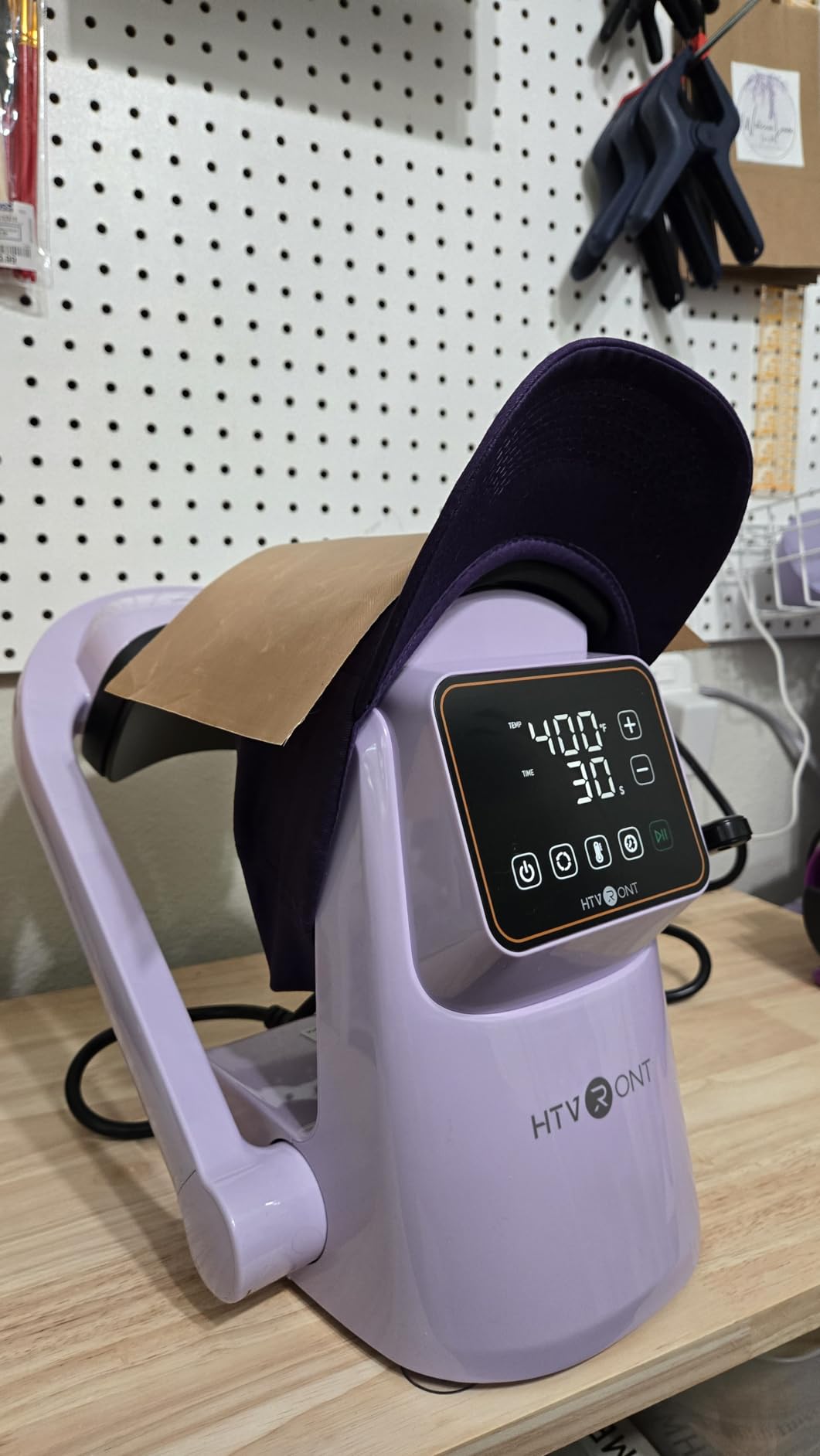 HTVRONT Auto Hat Press Machine - Hat Heat Press Machine with Precise Temp&Timer Control, Hat Heat Press Machine for Caps with 2 Platens, Compatible with DTF Film, Embroidery, Sublimation (Blue) customer photo 2