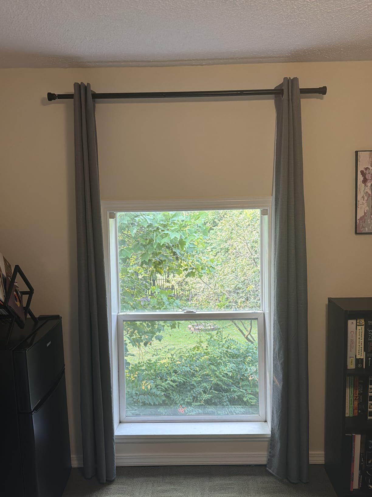 YaFex Curtain Rods 32-118 Inch, Heavy Duty 1 Inch Adjustable Curtain Rod for Windows, Gold Long Window Treatment Rods, Modern Design, Easy Installation customer photo 2