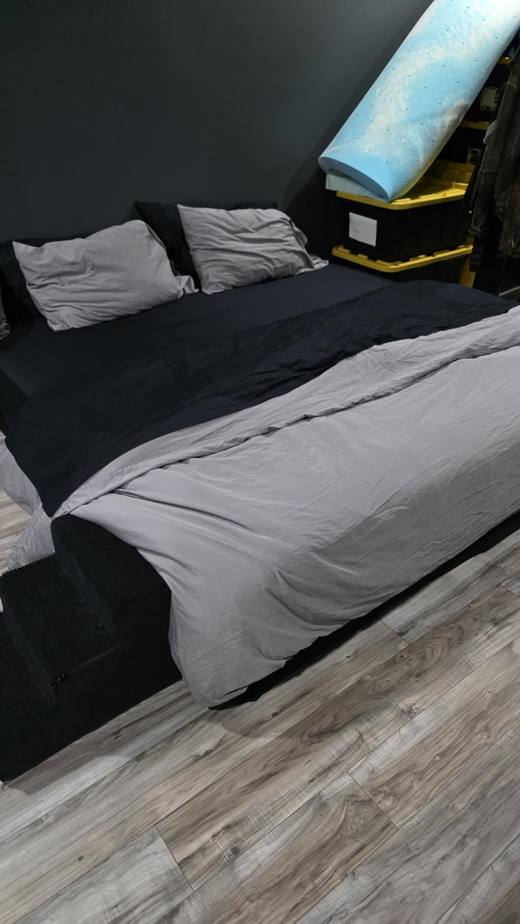 LANE LINEN Sheets Queen Size Bed Set 100% Egyptian Cotton Sateen - Charcoal | Cooling Sheets Queen - 4-Piece Set, 16