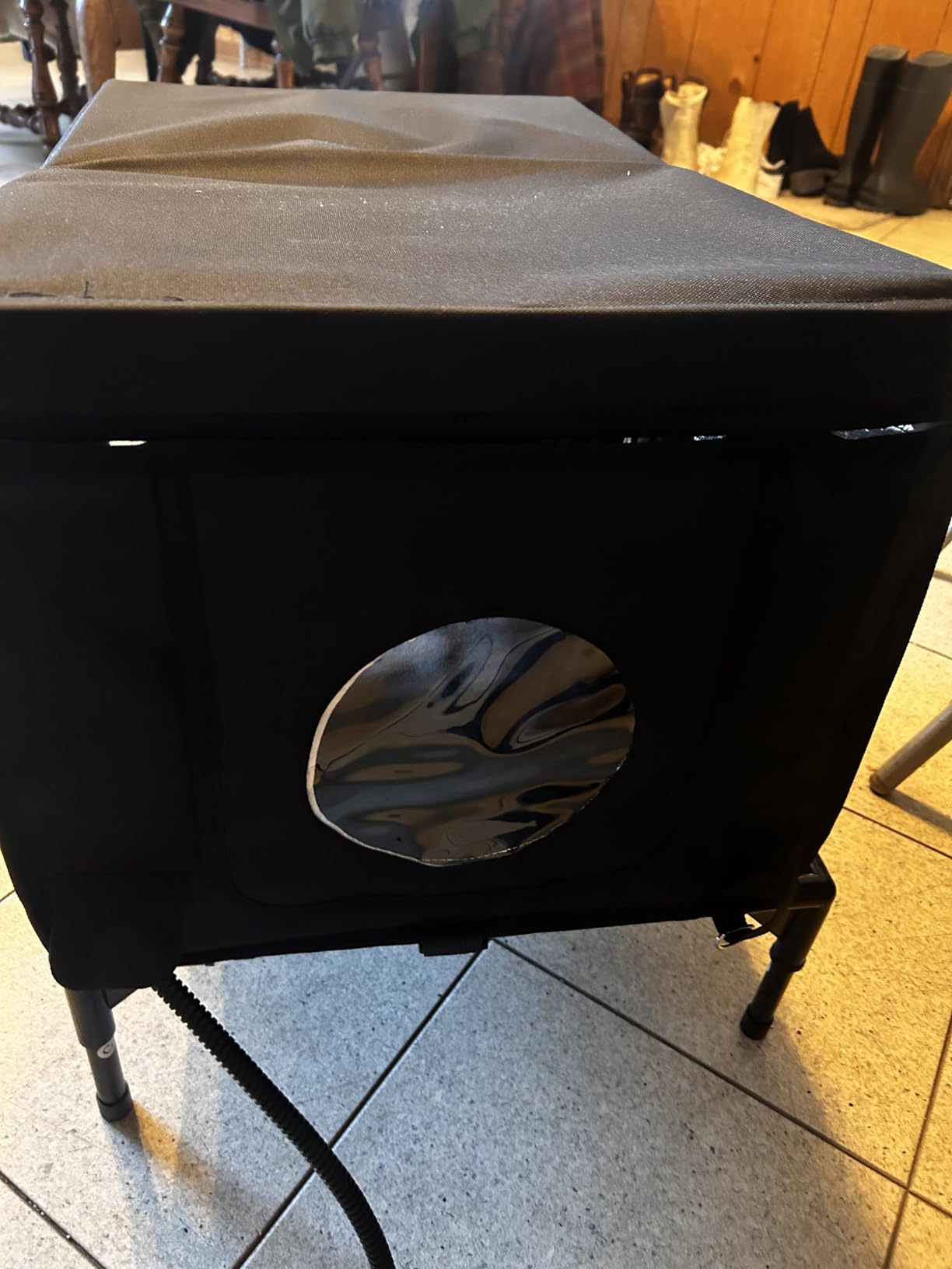Heated Cat House for Outside, Insulated Outdoor Cat House Shelter(Small) | Heated Outside Cat House Weatherproof with Heating Pad, Insulated Feral Cat House for Outdoor Cats, Outside Stray Cat Shelter customer photo 2