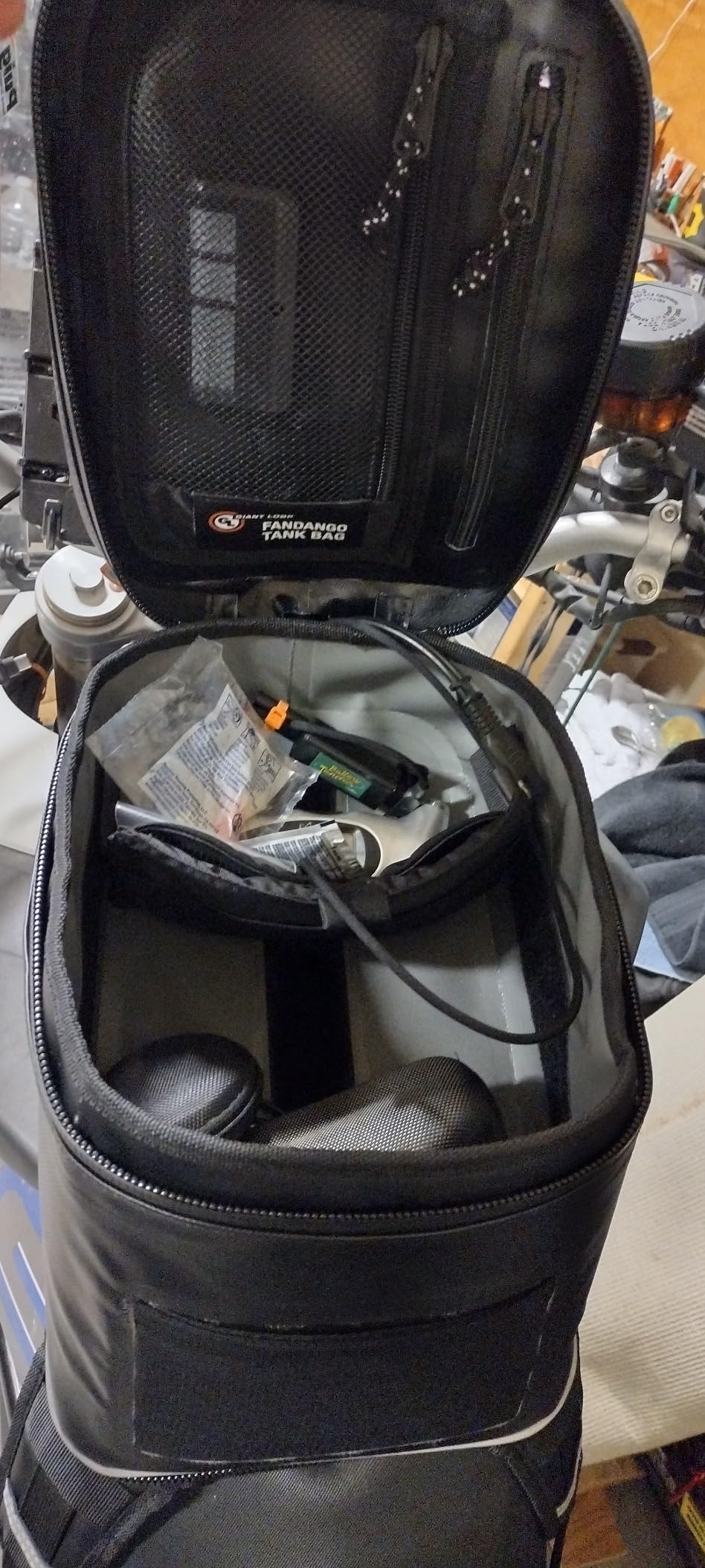 Giant Loop Diablo Tank Bag, Black Waterproof Motorcycle Tank Bag, 6-Liters Capacity for Small Items, Fits Any Dirt Bike, Adventure, Dual Sport & More (Black, 6L) customer photo 2