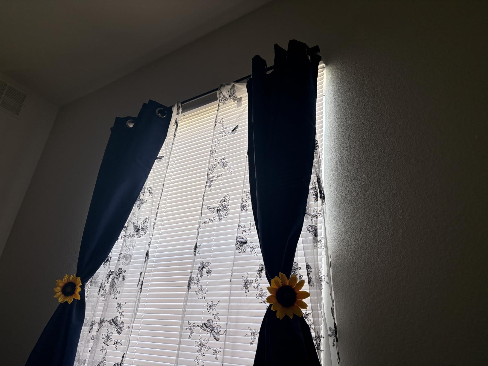 Curtain Rods 30-90 Inch, Adjustable Black Curtain Rods for Windows 1 Pack | 5/8
