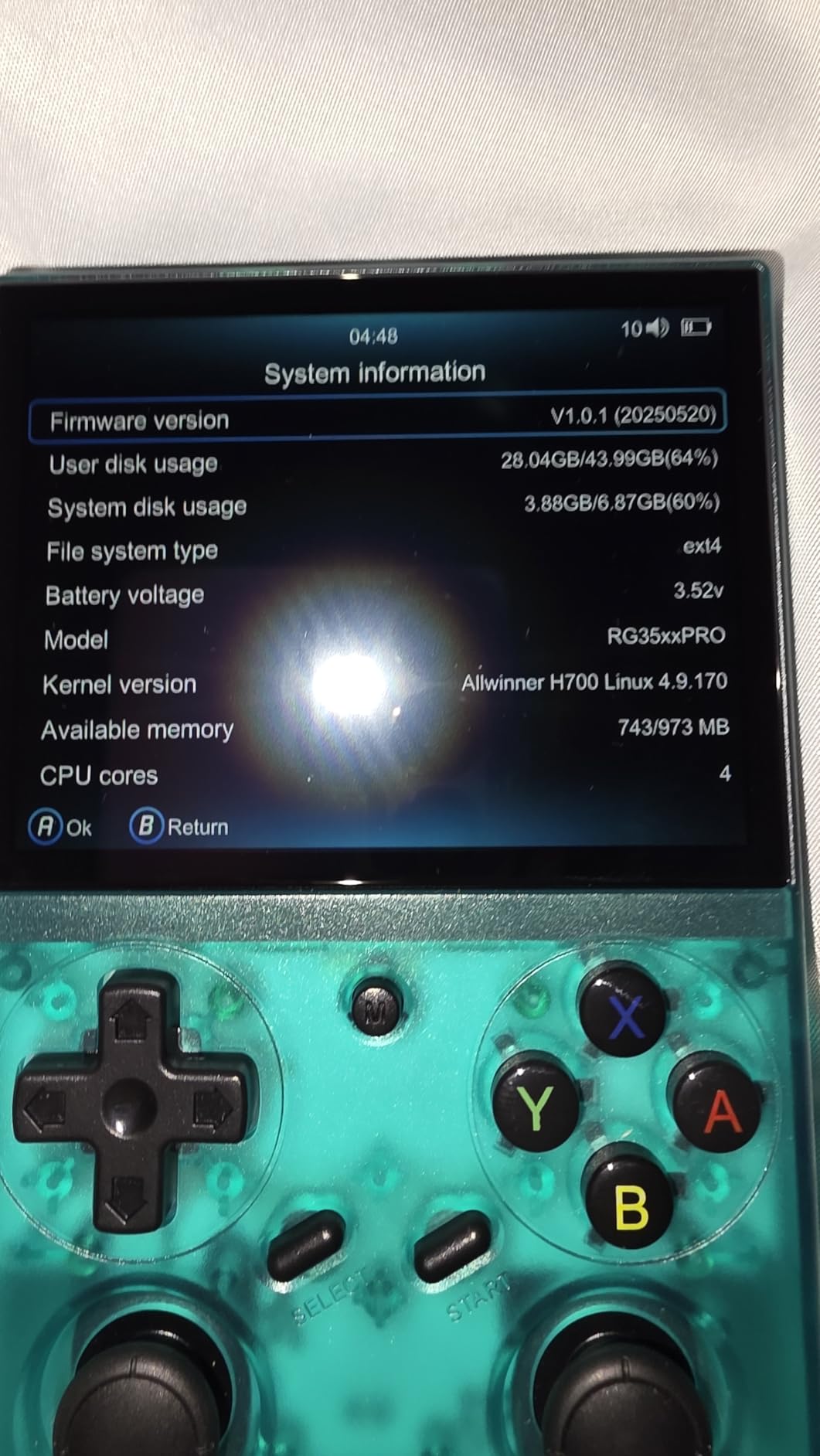 Anbernic RG35XX Pro Retro Handheld Game Console, RG 35XXPro Support HDMI TV Output 5G WiFi Bluetooth 4.2, 3.5 Inch IPS Screen Linux System Preloaded 4353 Games 3200mAh Battery(Transparent Teal-New) customer photo 2