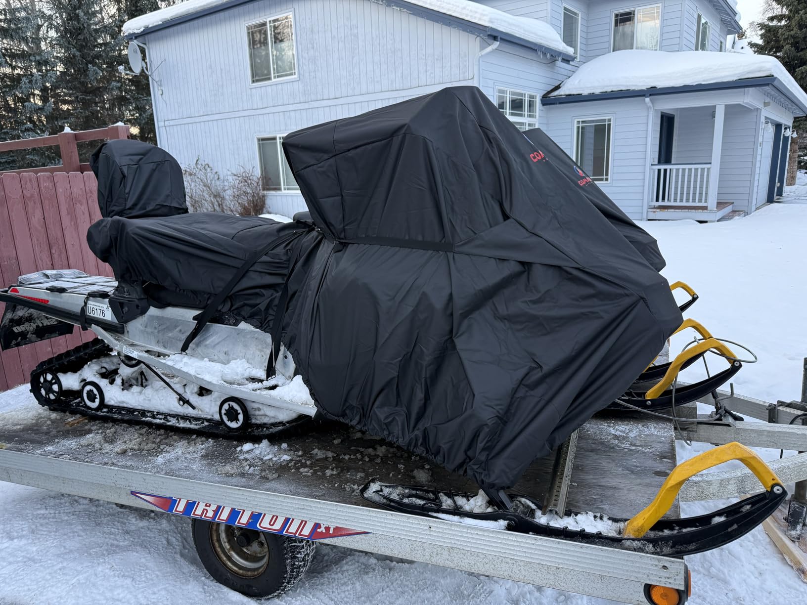 Comnova Snowmobile Cover 145 Inch Premium 600D Outdoor Waterproof customer photo 2
