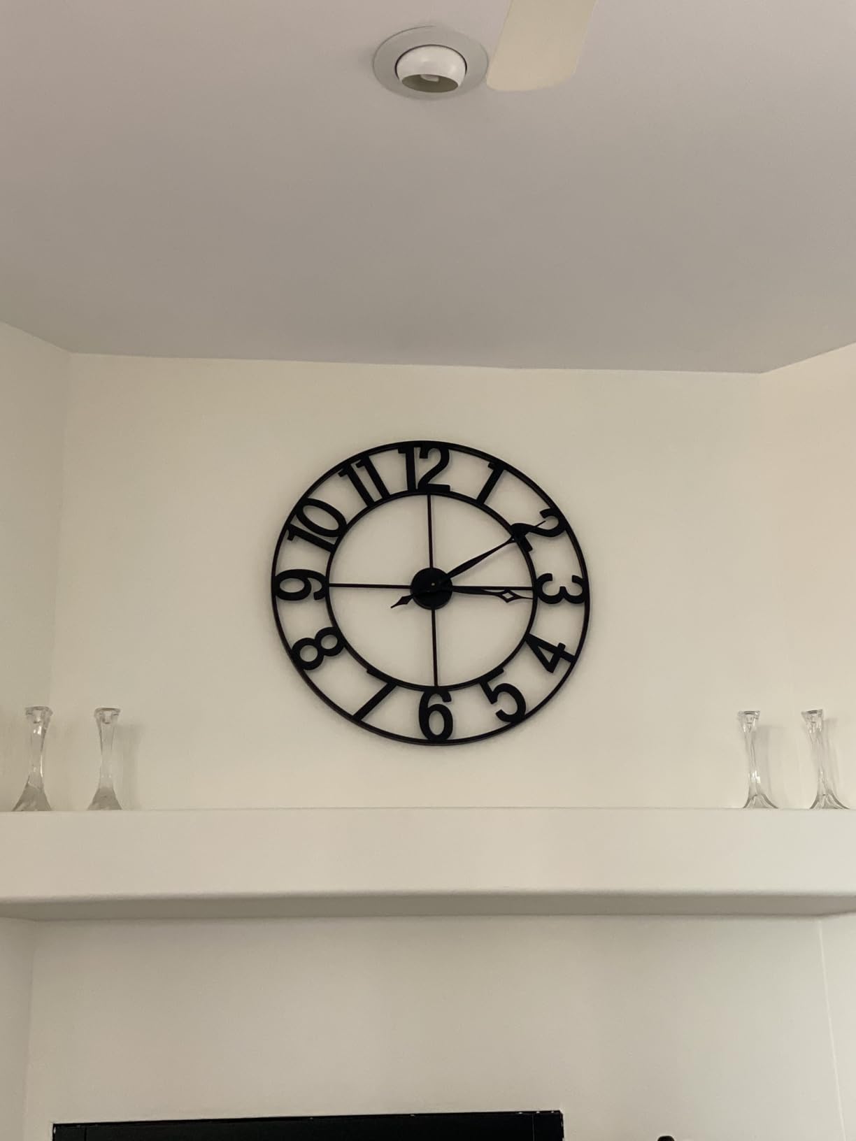 CLXEAST Oversized 30 Inch Wall Clock for Living Room, Black Arabic Numeral, Battery Operated, Oversized Big Metal Wall Clock for Dinning Room, Entryway, Home Office & Fireplace Decor customer photo 2