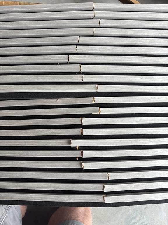 Art3d 108 x 12 in 3D Fluted Soundproof Wood Slat Wall Panel, 4-Pack, Teak | Reduce Noise, Durable, Sustainable, Moisture Resistant, Easy Mounting, Low Maintenance, Long Lasting, Home Decor, Office Use customer photo 2