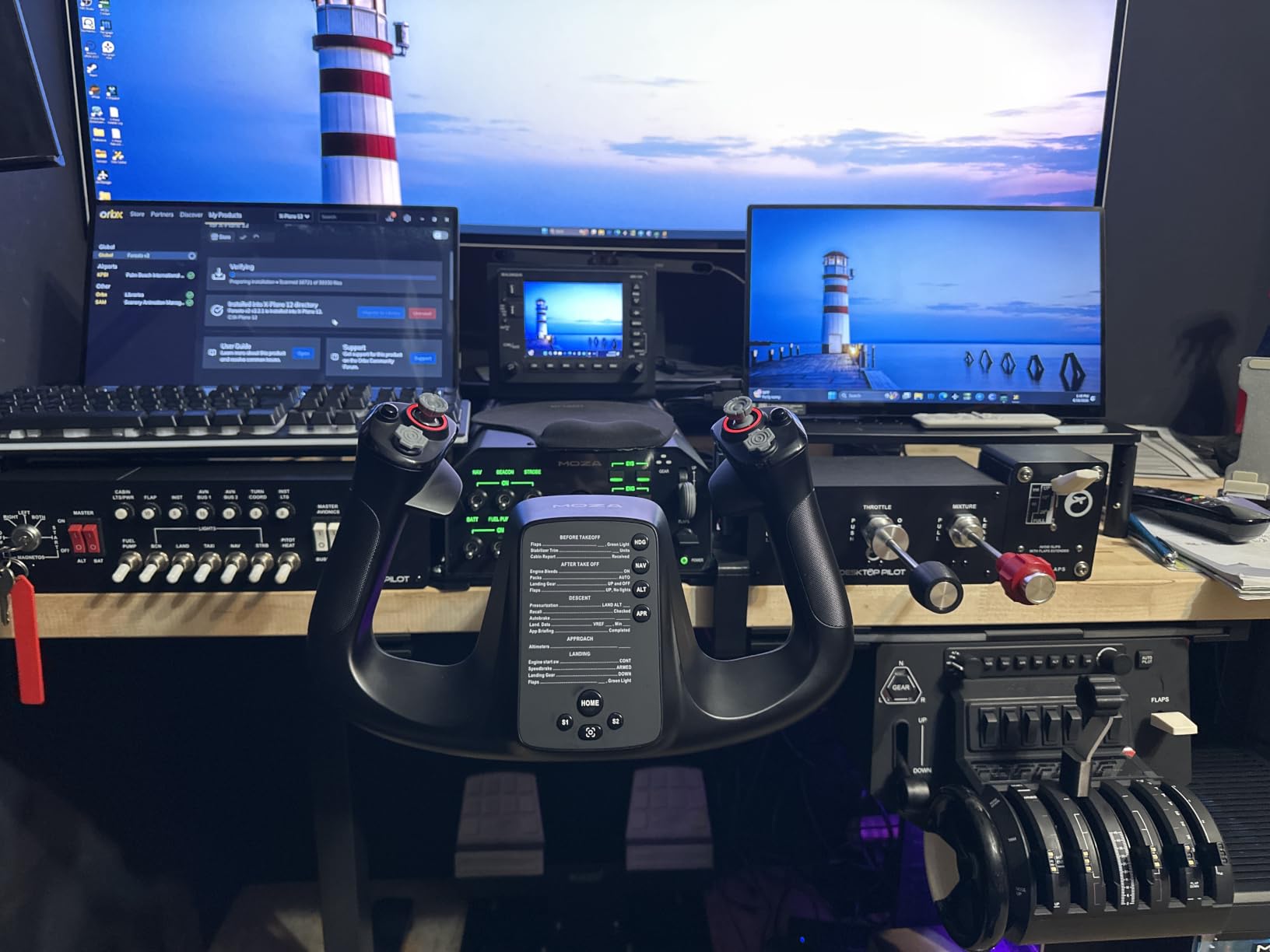 MOZA Flight Controls MFY YOKE, Flight Simulator Flightstick w/ 180° Rotation, 34 Configurable Inputs for PC, black customer photo 1