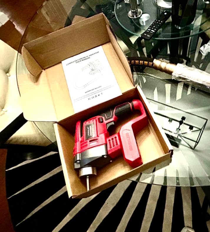 LIVOWALNY Handheld Concrete Vibrating Tool | Compatible with Milwaukee 18V Battery (Tool Only) 600W Cordless 3.8ft Shaft Rod 6000RPM Portable Vibrarator Remove Air Bubble customer photo 1