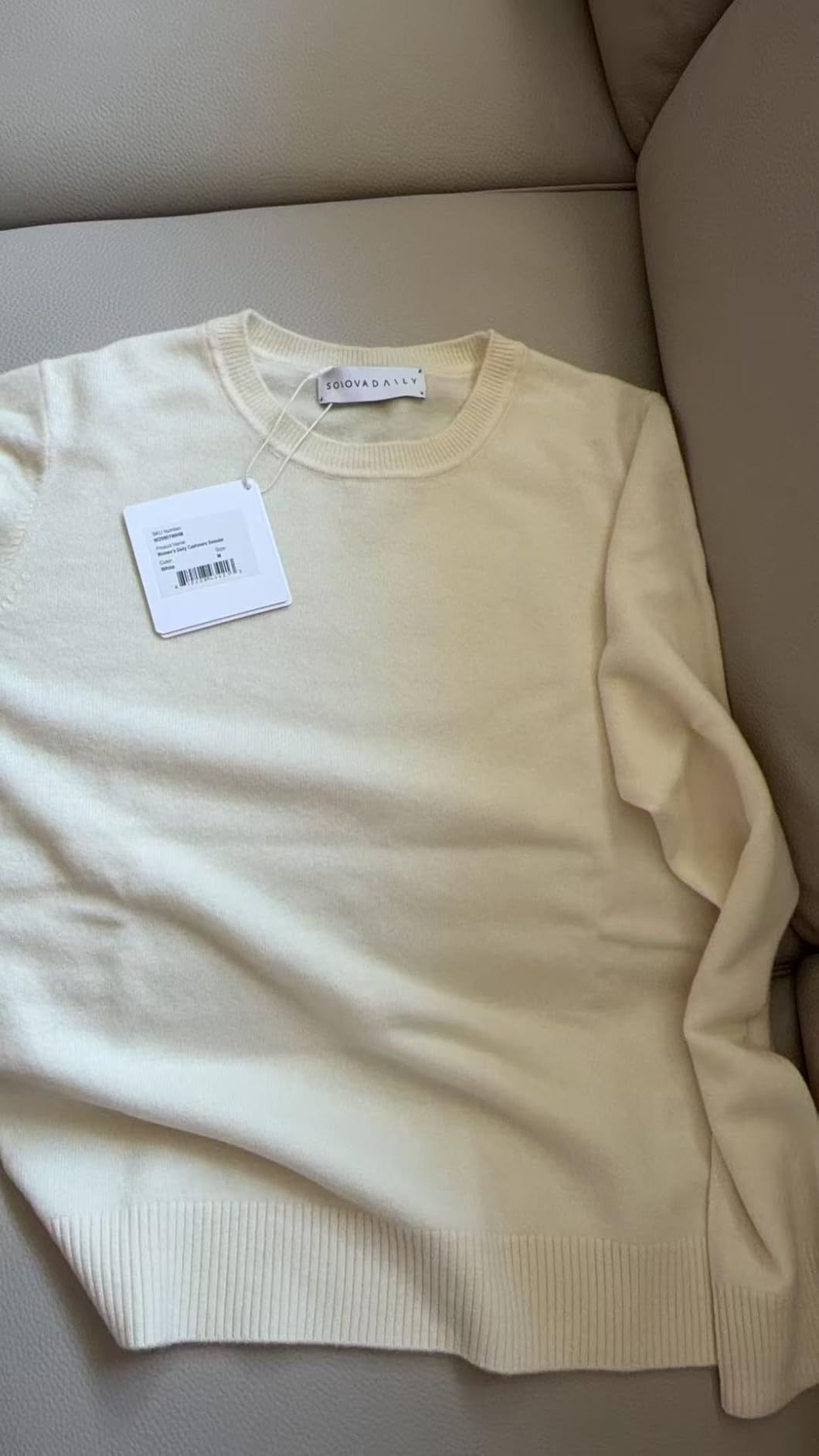 Women's Daily Cashmere Sweater - 100% Pure Cashmere Crew Neck Pullover, Soft Lightweight Knit customer photo 2
