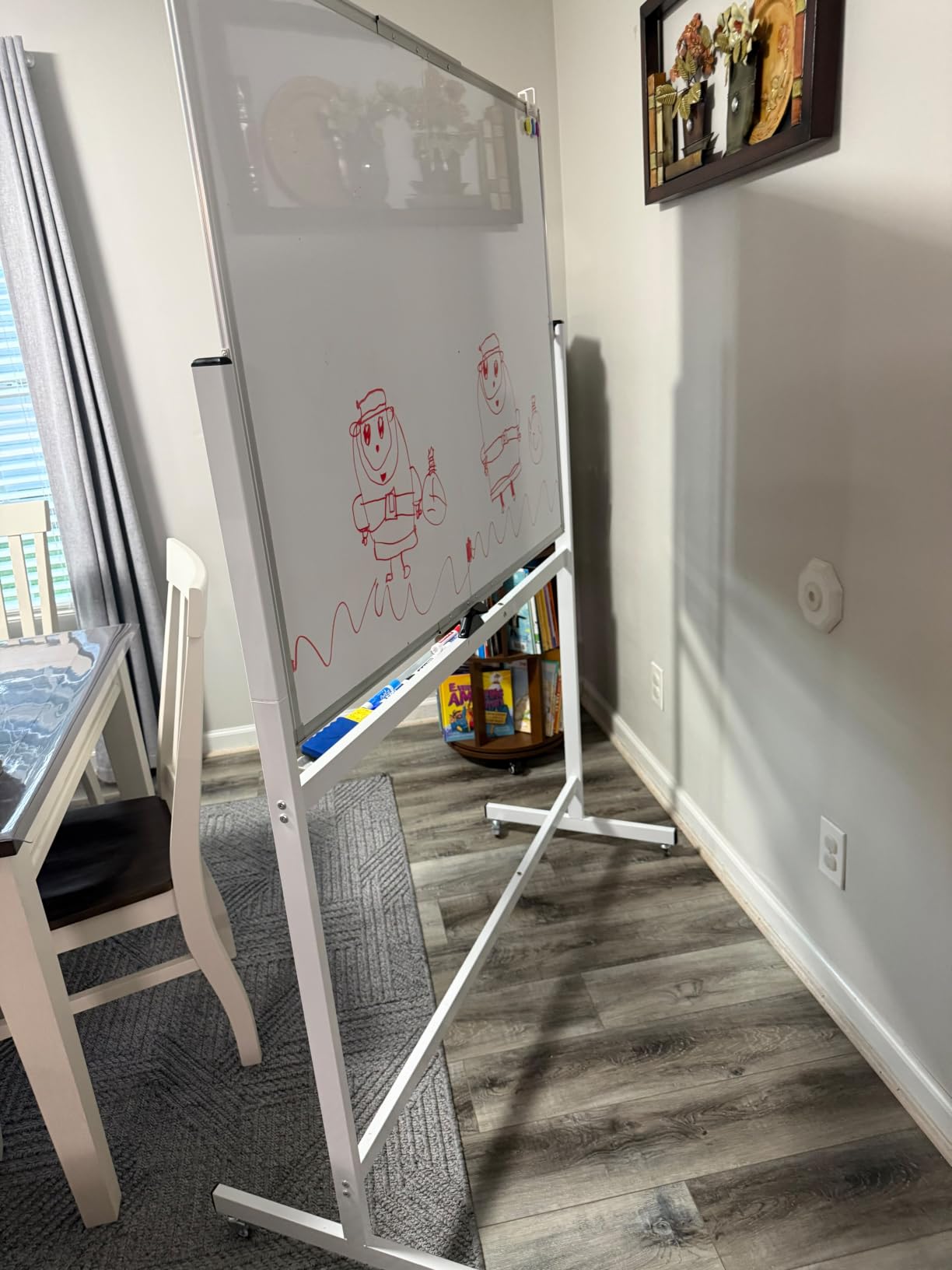 Large Rolling Whiteboard on Wheels, 72