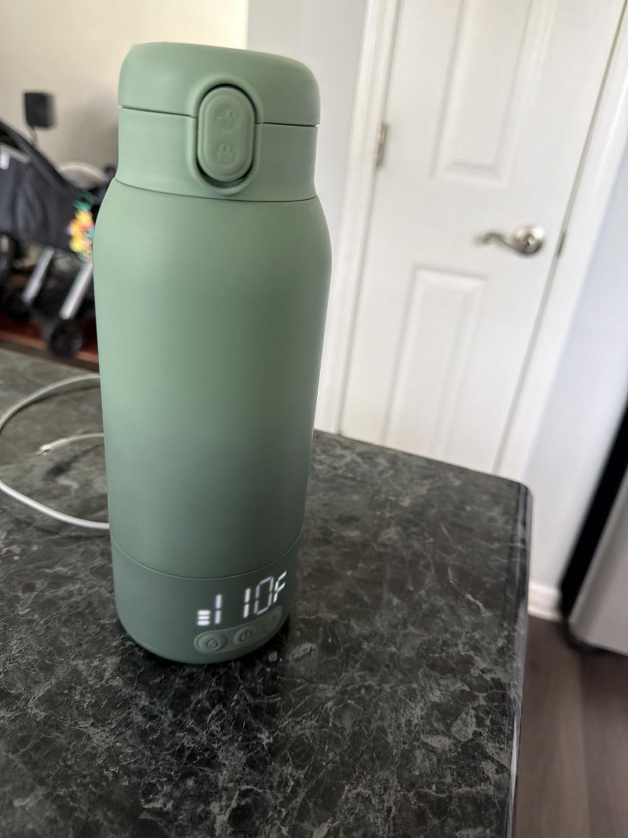 Portable Bottle Warmer for Travel, Baby Milk Warmer with Fast Heating & Long Battery Life, 17 Ounces Large Capacity Bottle Warmer with Long-Lasting Keep Warm Function, Green customer photo 2