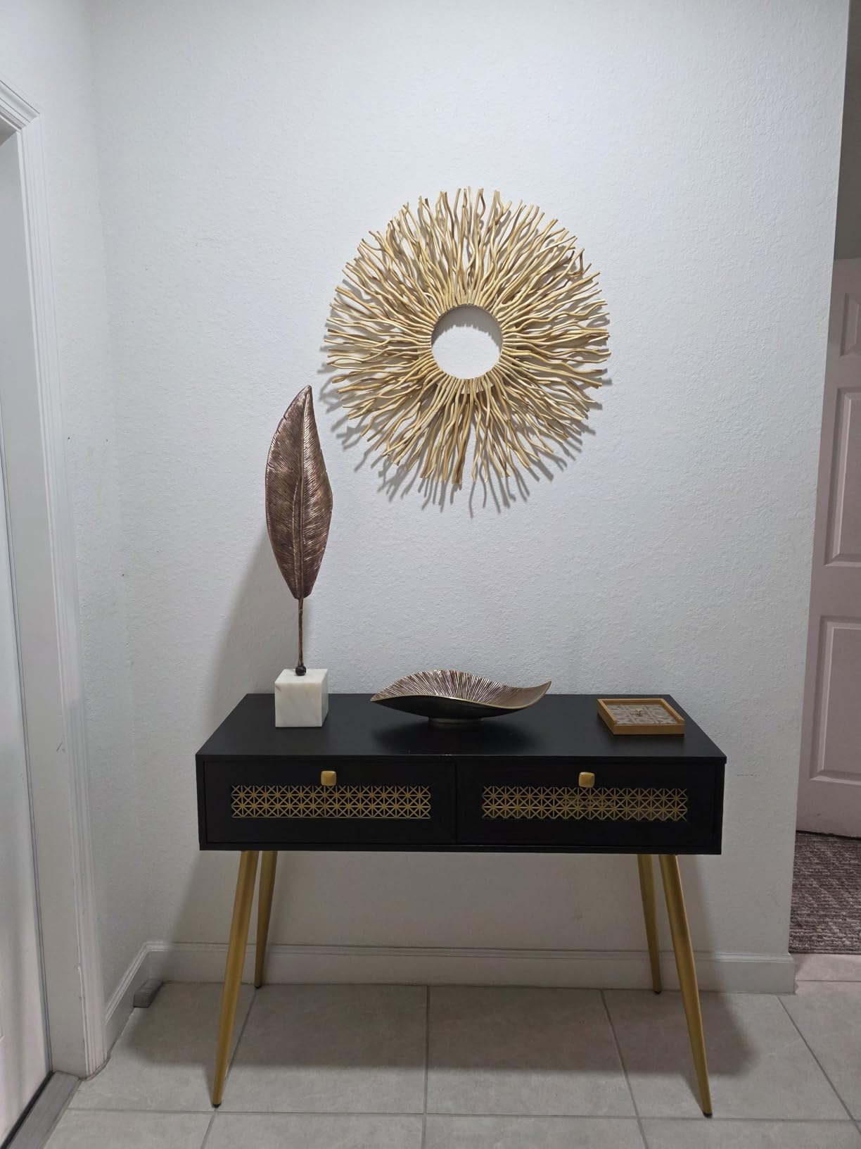 BDJBXK Large Boho Wall Art Decor - Unique Handmade Sunburst Mulberry Branch 27in Wall Art for Living Room, Bedroom, Office, Farmhouse & Home Decor customer photo 2