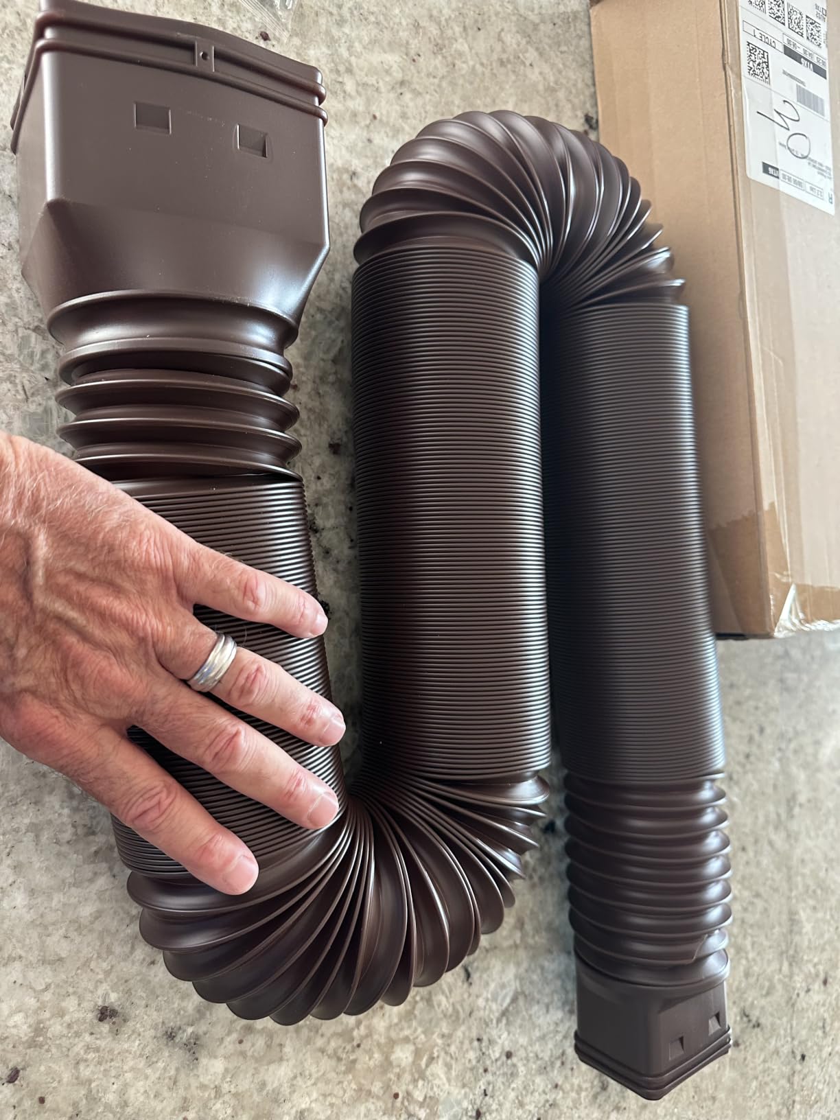 plusgutter 16.5ft Long Gutter Downspout Extensions Flexible, 4