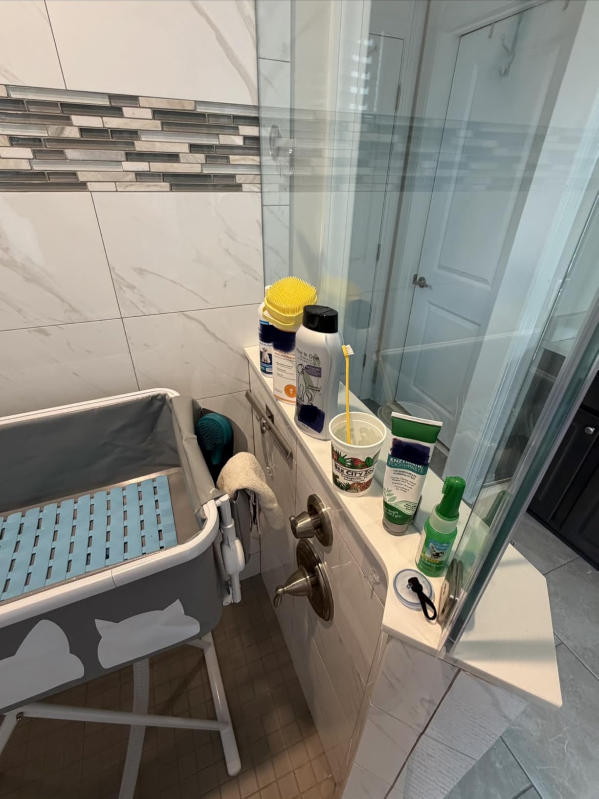 PAWZIDEA 2-in-1 Dog Bath Tub & Grooming Table 43