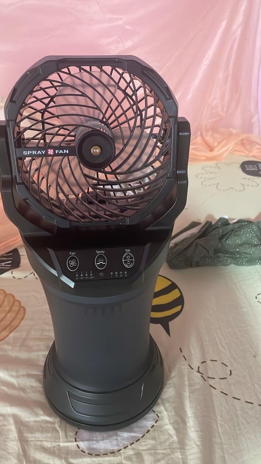 Misting Fans for Outside, Portable Mister Fan with 30000mAh Battery & Remote, 2L Tank & 4 Speeds Mist Modes, Extreme Heat Relief for Camping Patio Garden Backyard Tailgate Parties customer photo 1