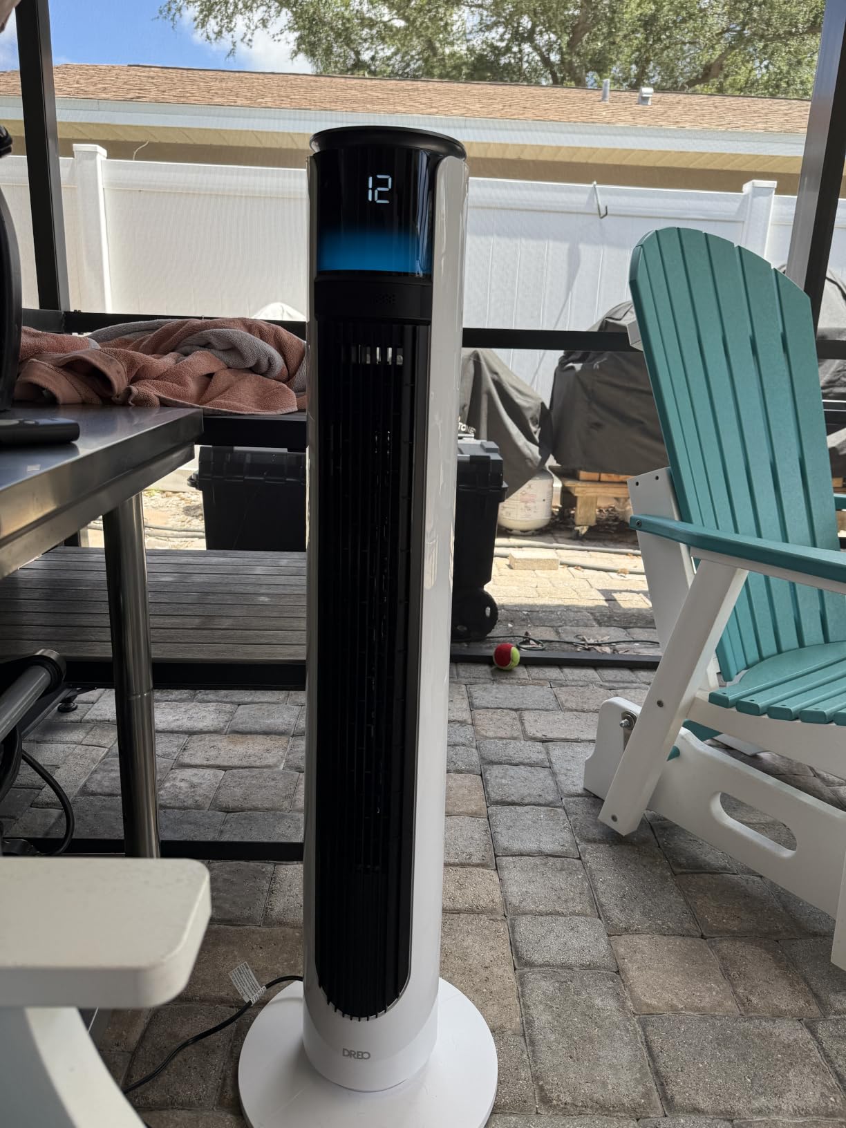 DREO TurboCool Outdoor Misting Fan 711AS, 33 ft/s High Velocity, 12 Speeds, 4 Modes Smart Standing Floor Fan, 150° Customizable Oscillating, 20 dB Quiet DC Motor for Bedroom, Weather Resistant customer photo 1