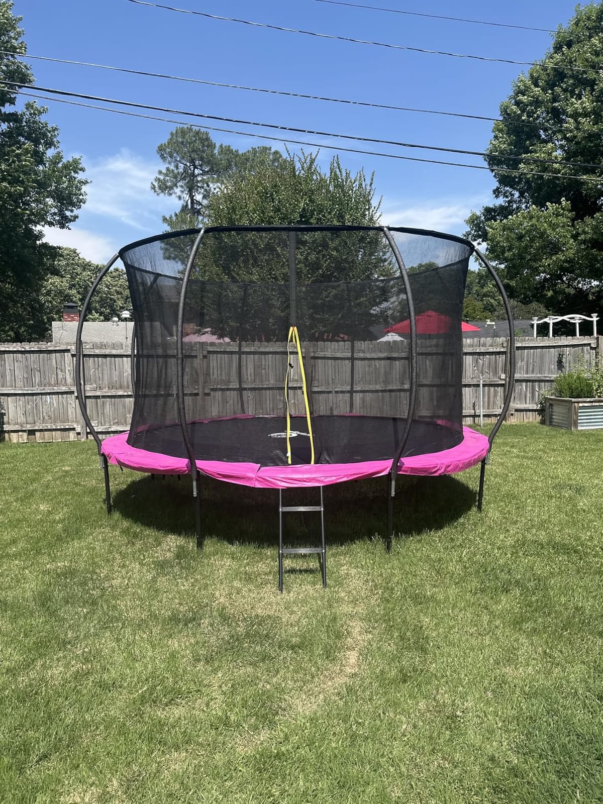 Jumpzylla Outdoor Trampoline with Net for Kids 8FT 10FT 12FT 14FT 15FT 16FT | ASTM-compliant trampoline with enclosure, non-slip ladder, rust-resistant galvanized steel frame, 8FT-16FT for kids & adults customer photo 1