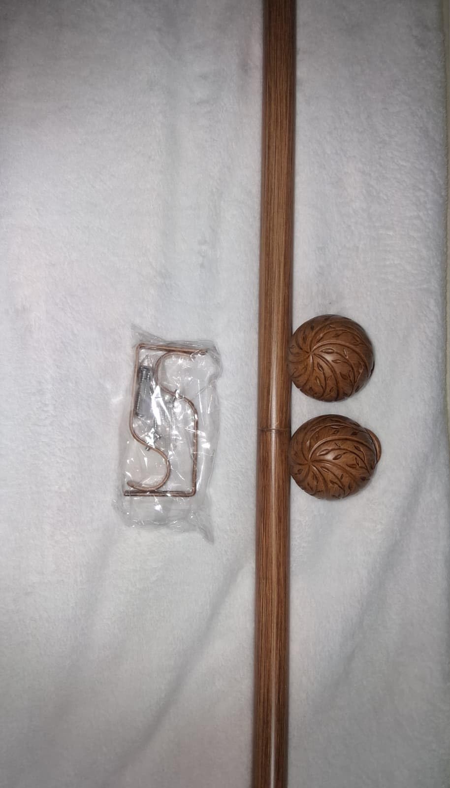 Wood Curtain Rods for Windows 18 to 45 Inch, 1