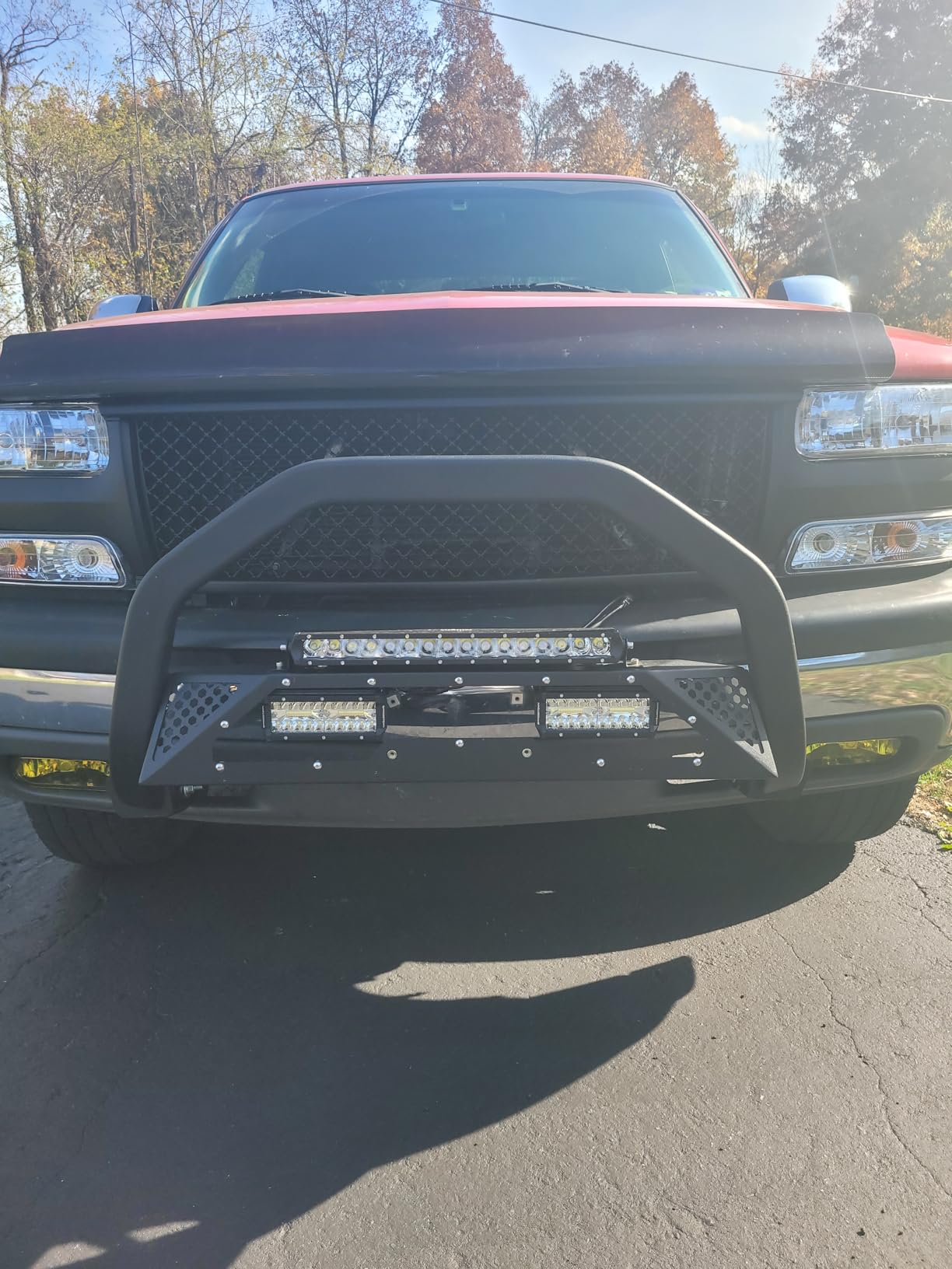 Nilight Bull Bar with Light for 2016-2022 Honda Pilot, 2017-2024 Ridgeline | Fits 2018-2020 Odyssey, 2019-2024 Passport, 2014-2020 Acura MDX, grille brush guard w/ Licence Hole, auxiliary LED light customer photo 1