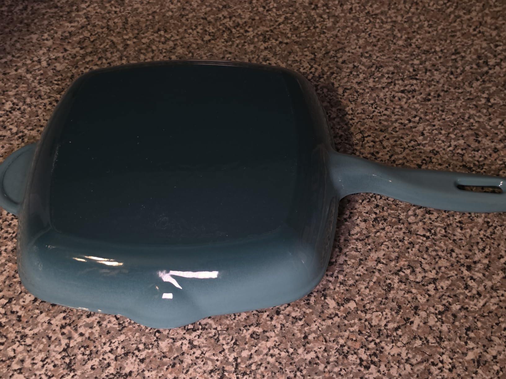 Enameled Cast Iron Skillet, Fry Pan for Gas, Electric, Ceramic Stovetops (Peacock Blue, Skillet 10 inch) customer photo 1