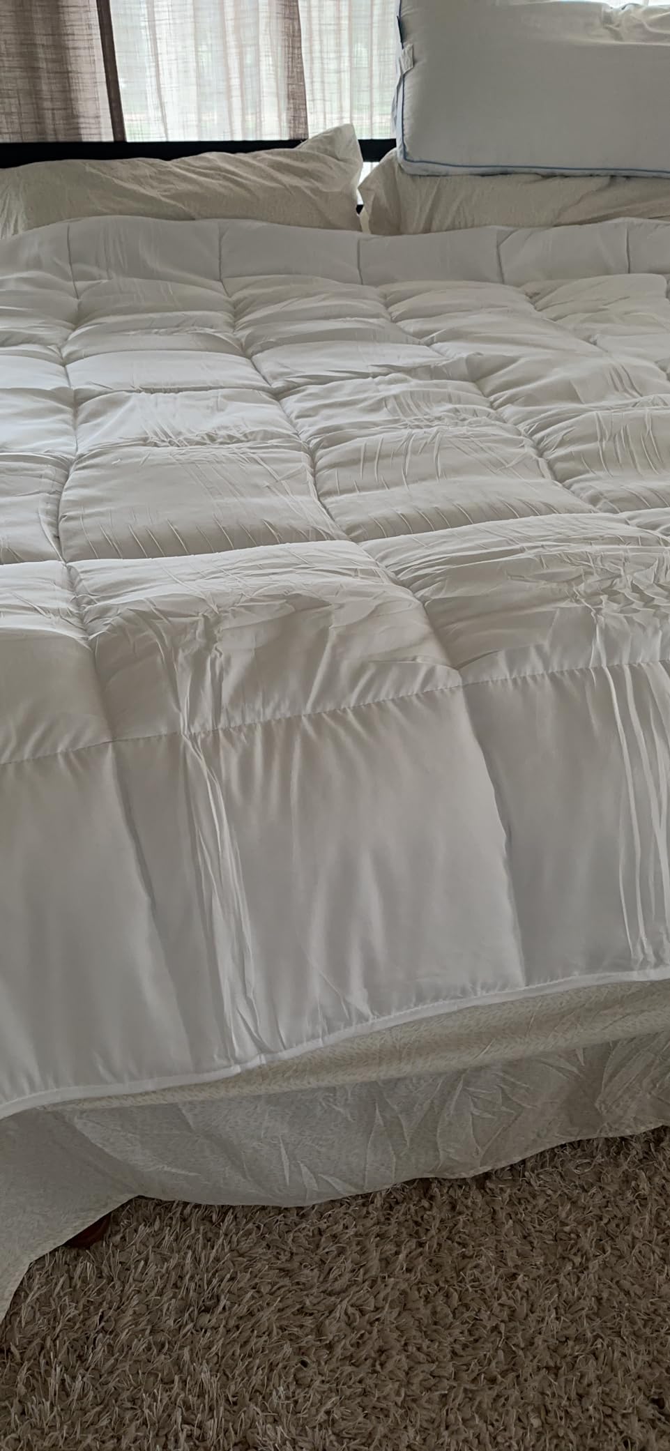 L LOVSOUL Premium Goose Down Comforter King, Grey, All Season, 106X90IN | 100% Organic Cotton Fabric, 1200TC, 850+ Fill Power, Hotel Collection, Luxury, Fluffy, Breathable, Skin Friendly, 8 Corner Tabs customer photo 1