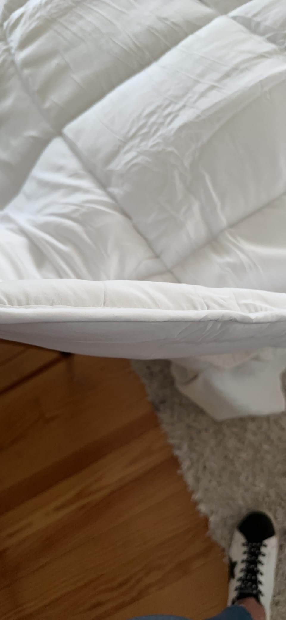 L LOVSOUL Premium Goose Down Comforter King, Grey, All Season, 106X90IN | 100% Organic Cotton Fabric, 1200TC, 850+ Fill Power, Hotel Collection, Luxury, Fluffy, Breathable, Skin Friendly, 8 Corner Tabs customer photo 2
