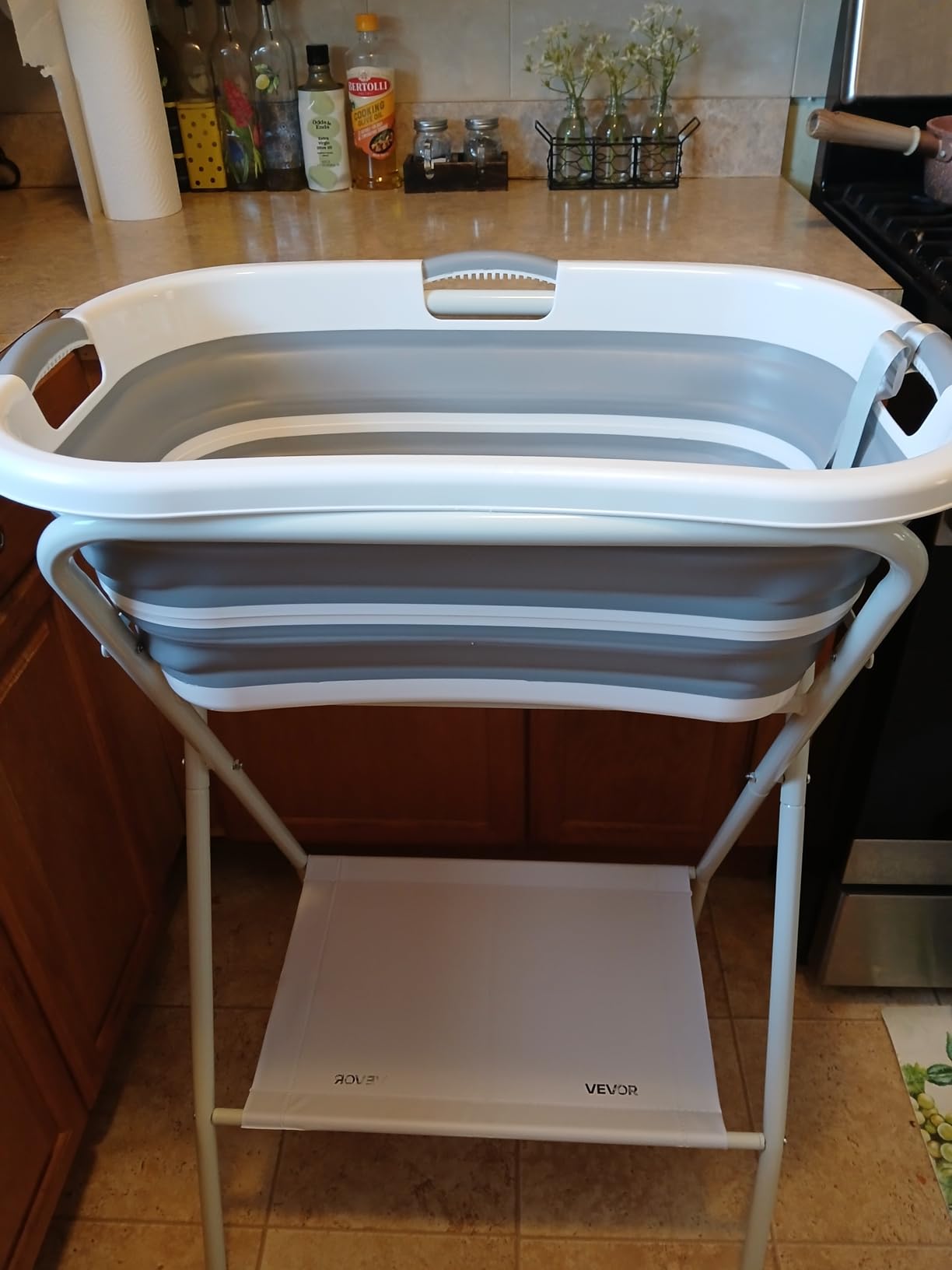 VEVOR Dog Bathtub, Elevated Collapsible Pet Bathing Grooming Wash Station, Portable Foldable with Built-in Drain Hose customer photo 1