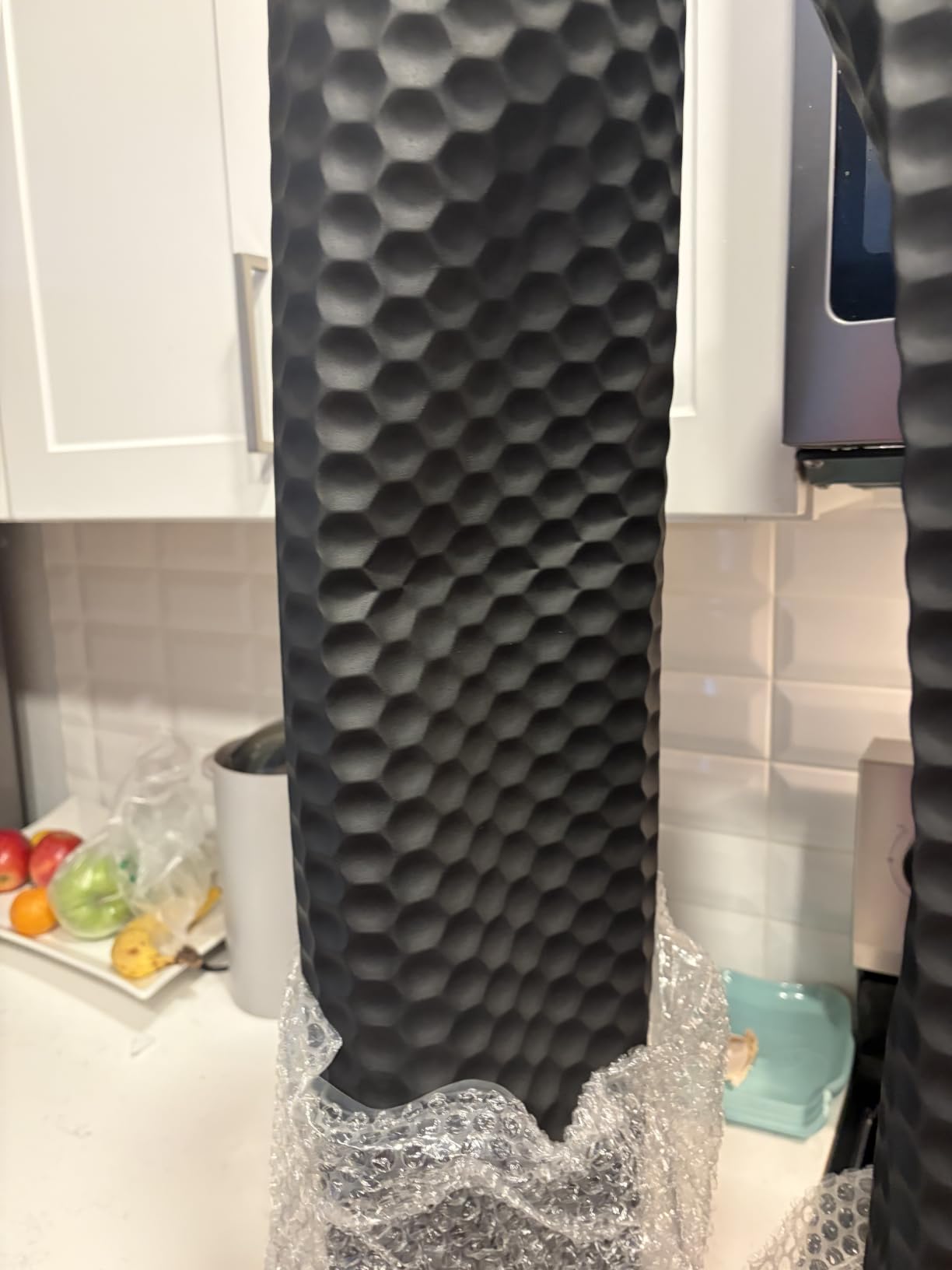Sziqiqi Gold Tall Floor Vase, Metal Modern Cylinder Flower Vase Set, 2Pcs | 27.6in Extra Large Floor Standing with Honeycomb Texture, Big Standing for Living Room, Bedroom, Fireplace, Home Decor customer photo 1