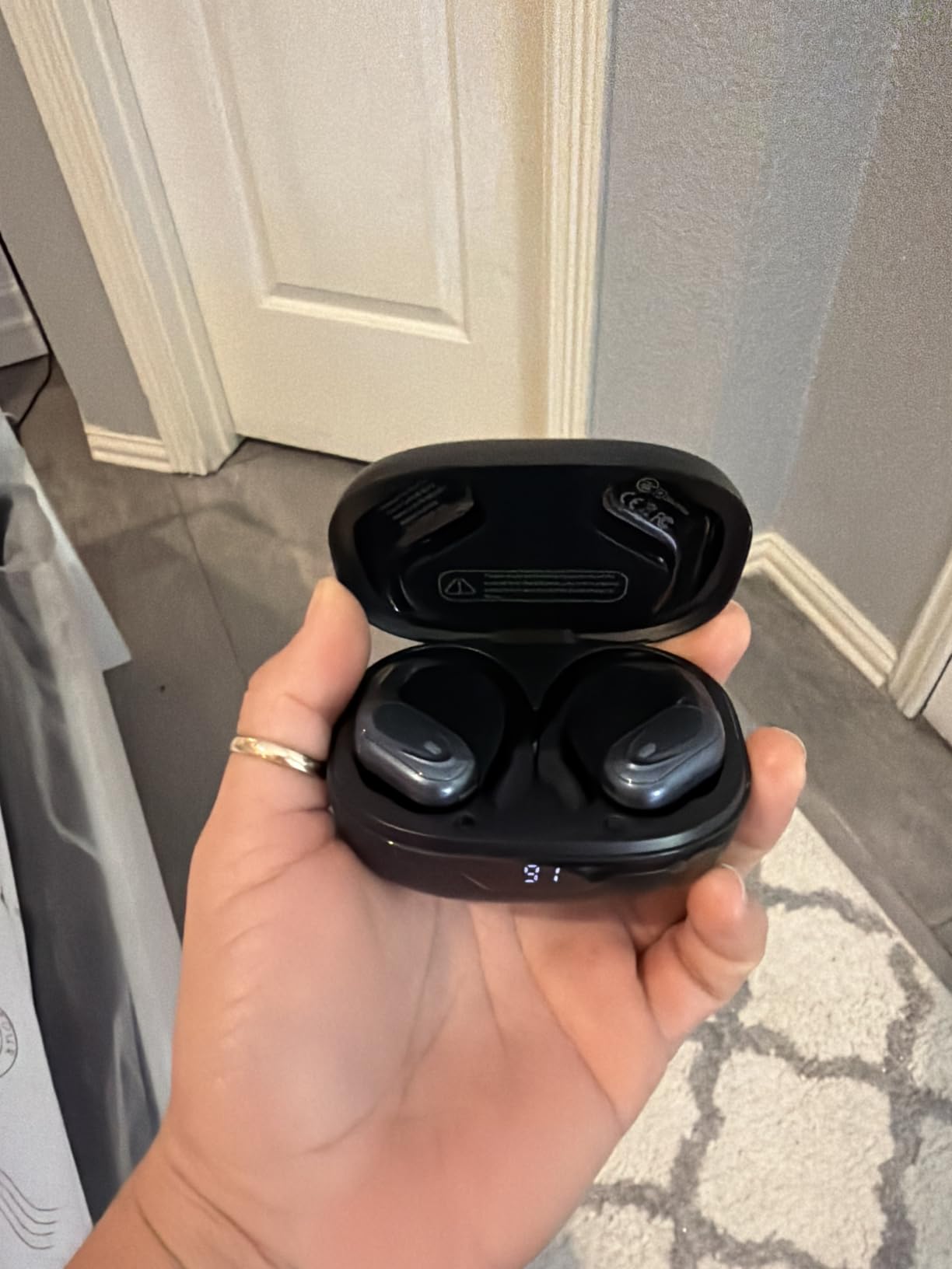 HAOYUYAN Sports Bluetooth Headphones, 80Hrs Playtime Wireless Earbuds with LED Power Display, IPX7 Waterproof Earphones customer photo 2