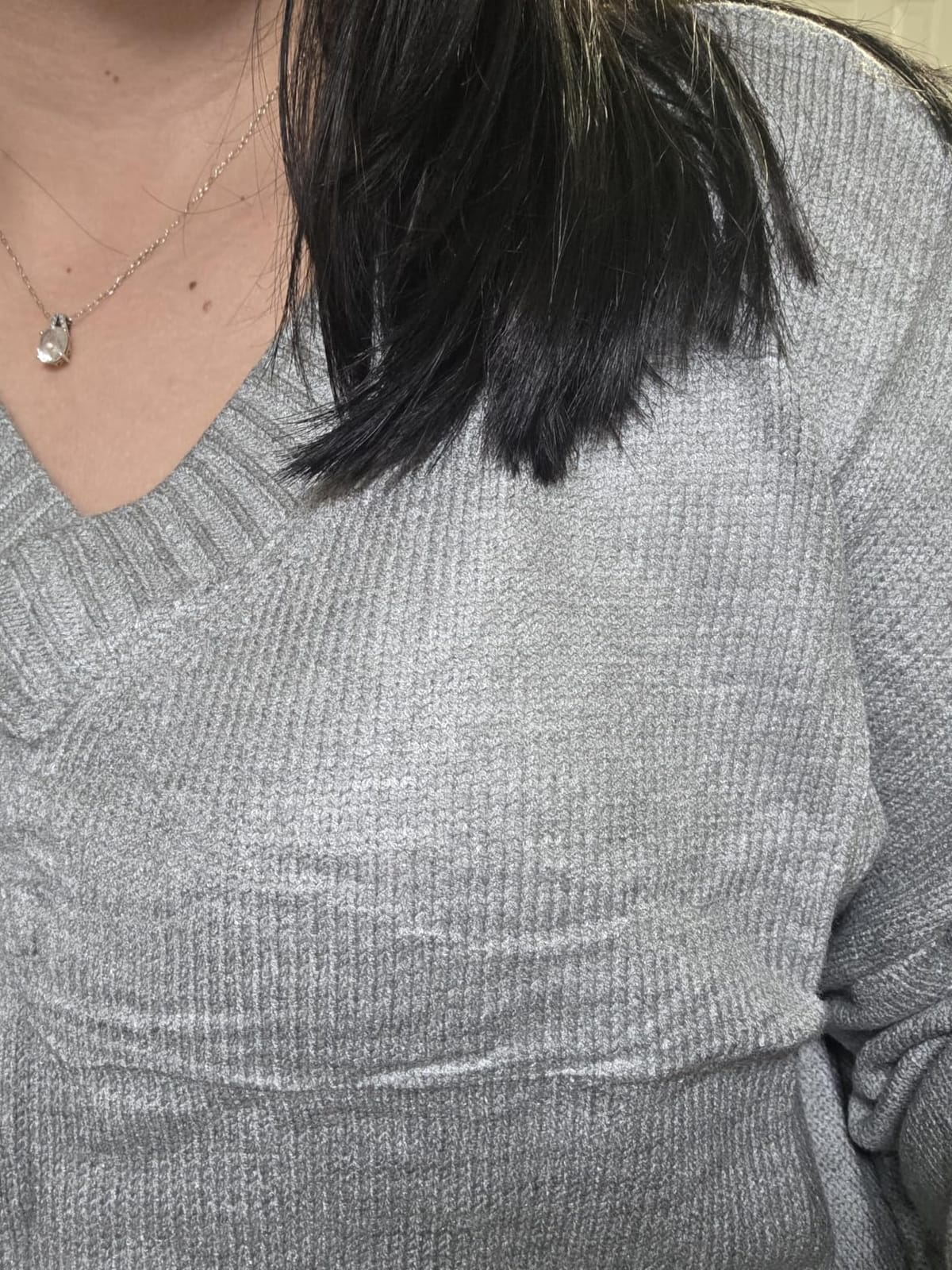 Womens Oversized Cashmere Blend V Neck Cozy Pullover Sweaters Tops customer photo 1