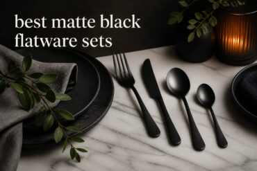 best matte black flatware sets